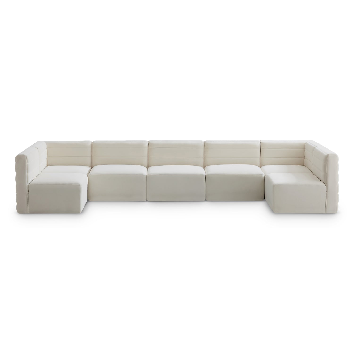 Quincy Cream Velvet Modular Sectional