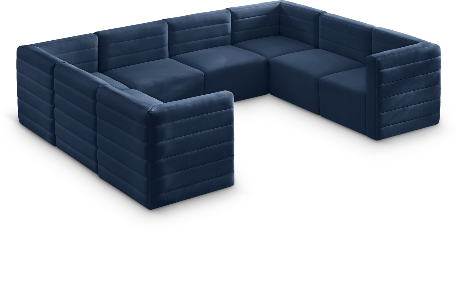 Quincy Navy Velvet Modular Sectional