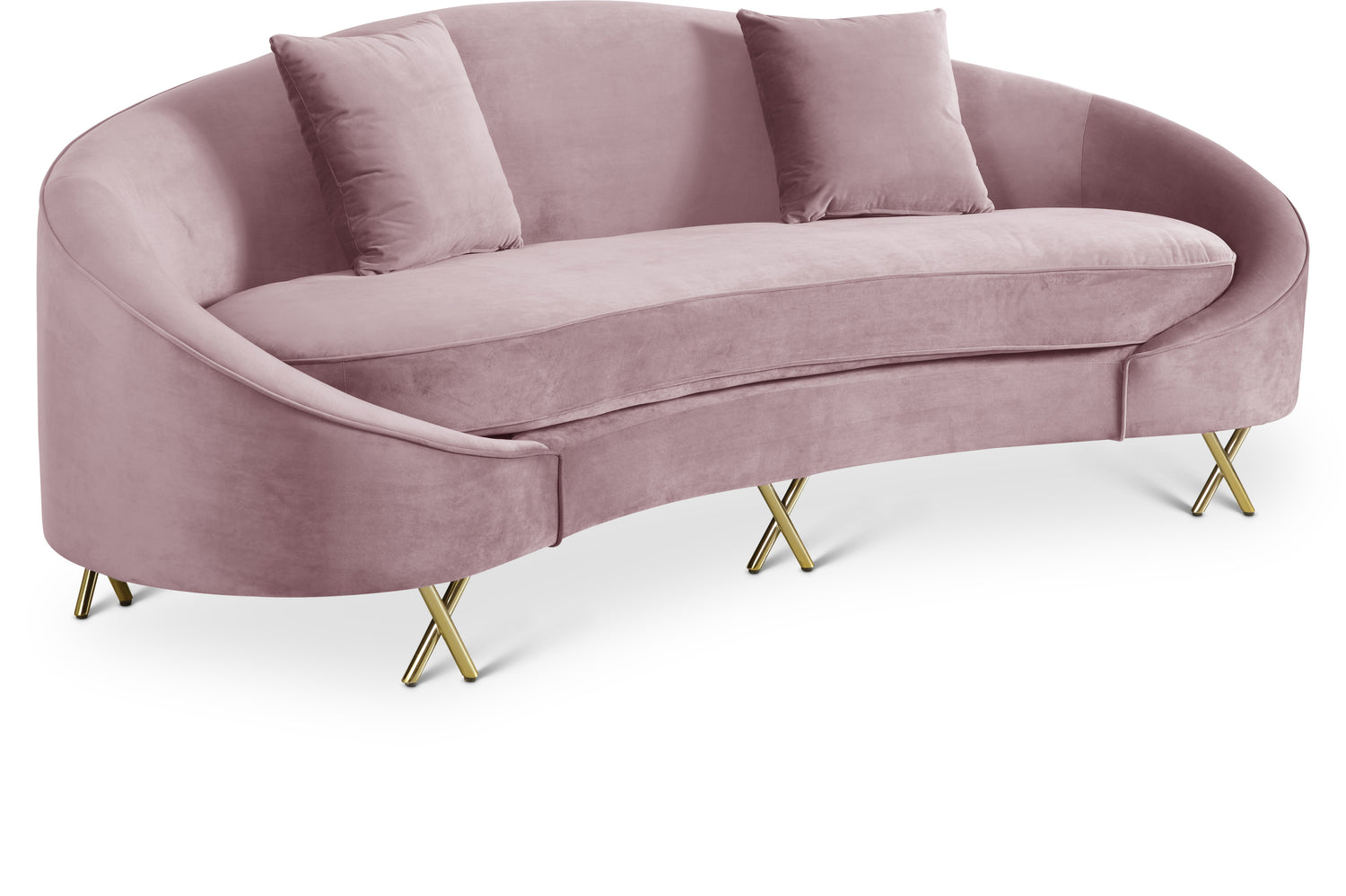 Serpentine Velvet Sofa