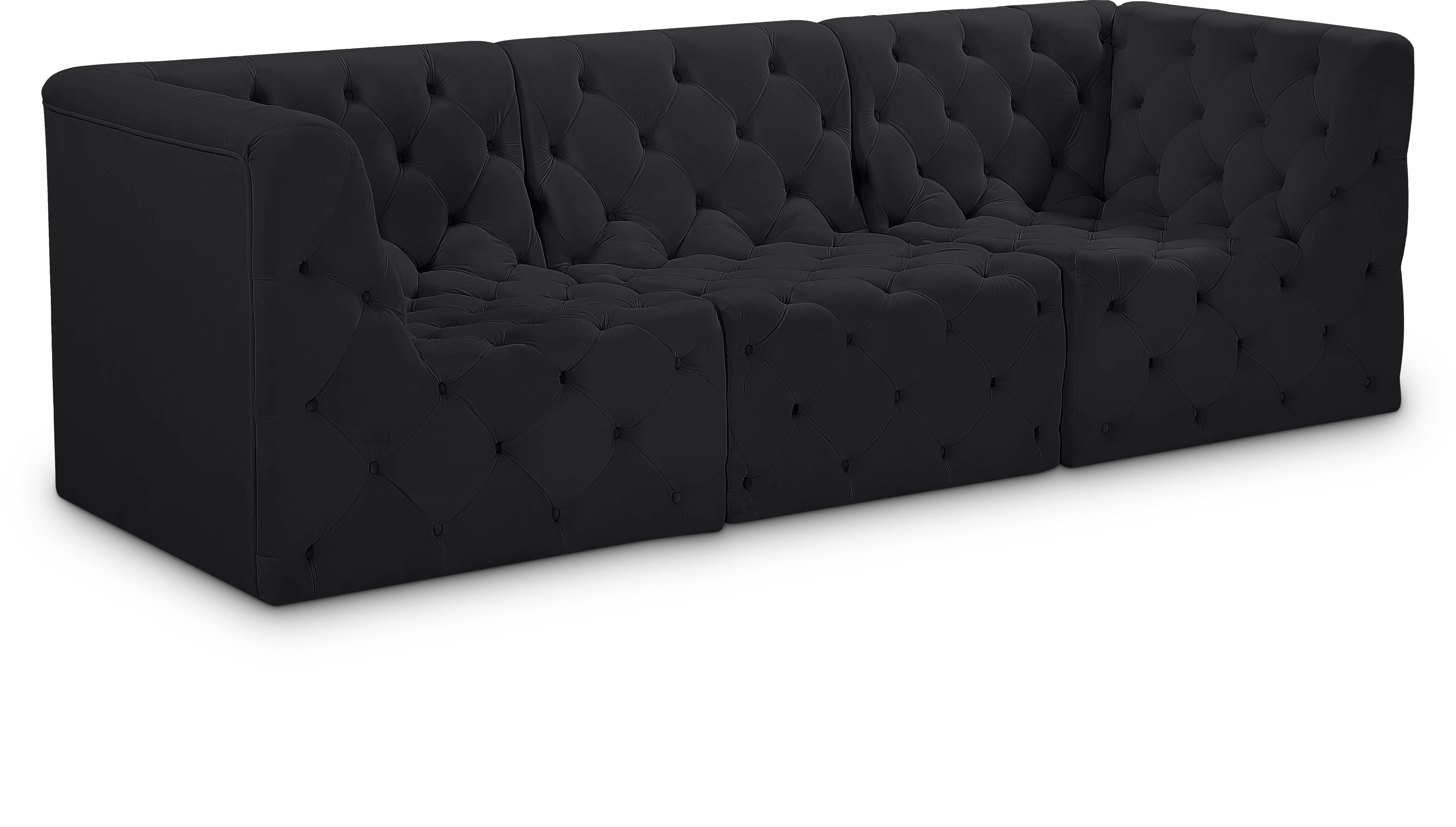 Tuft Velvet Modular Sofa