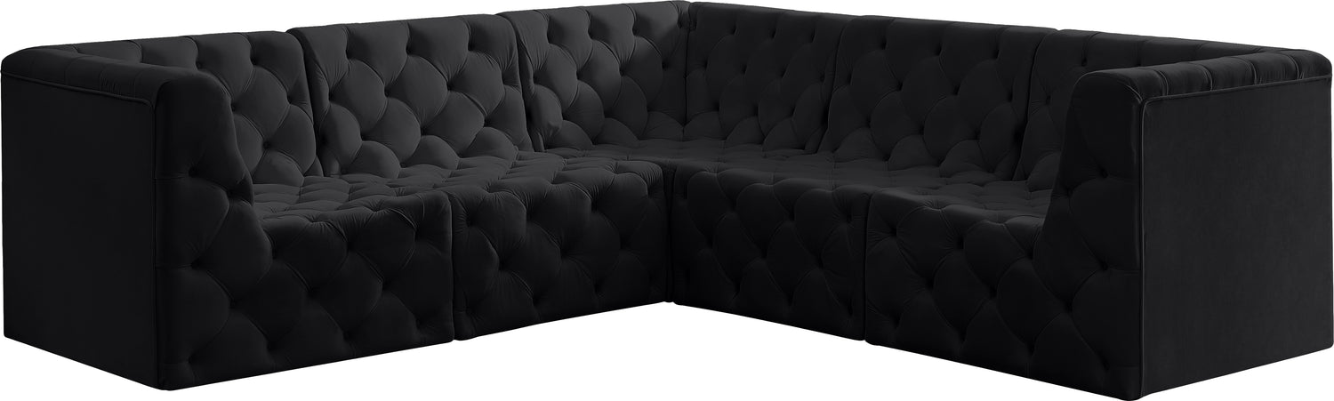 Tuft Black Velvet Modular Sectional