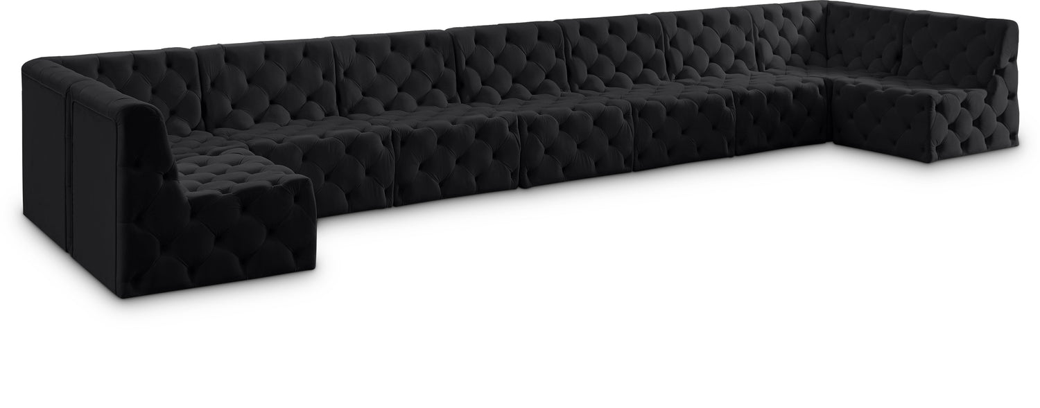 Tuft Black Velvet Modular Sectional