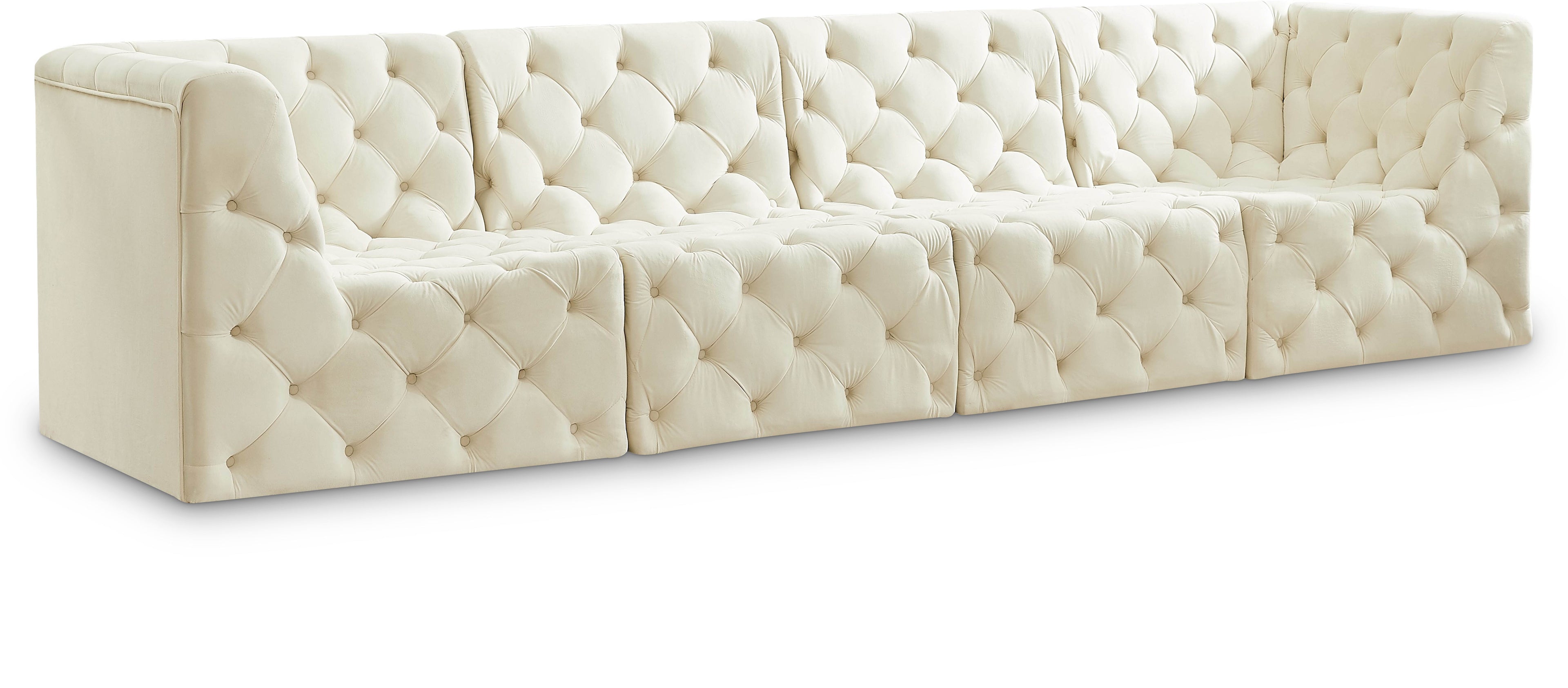 Tuft Velvet Modular Sofa