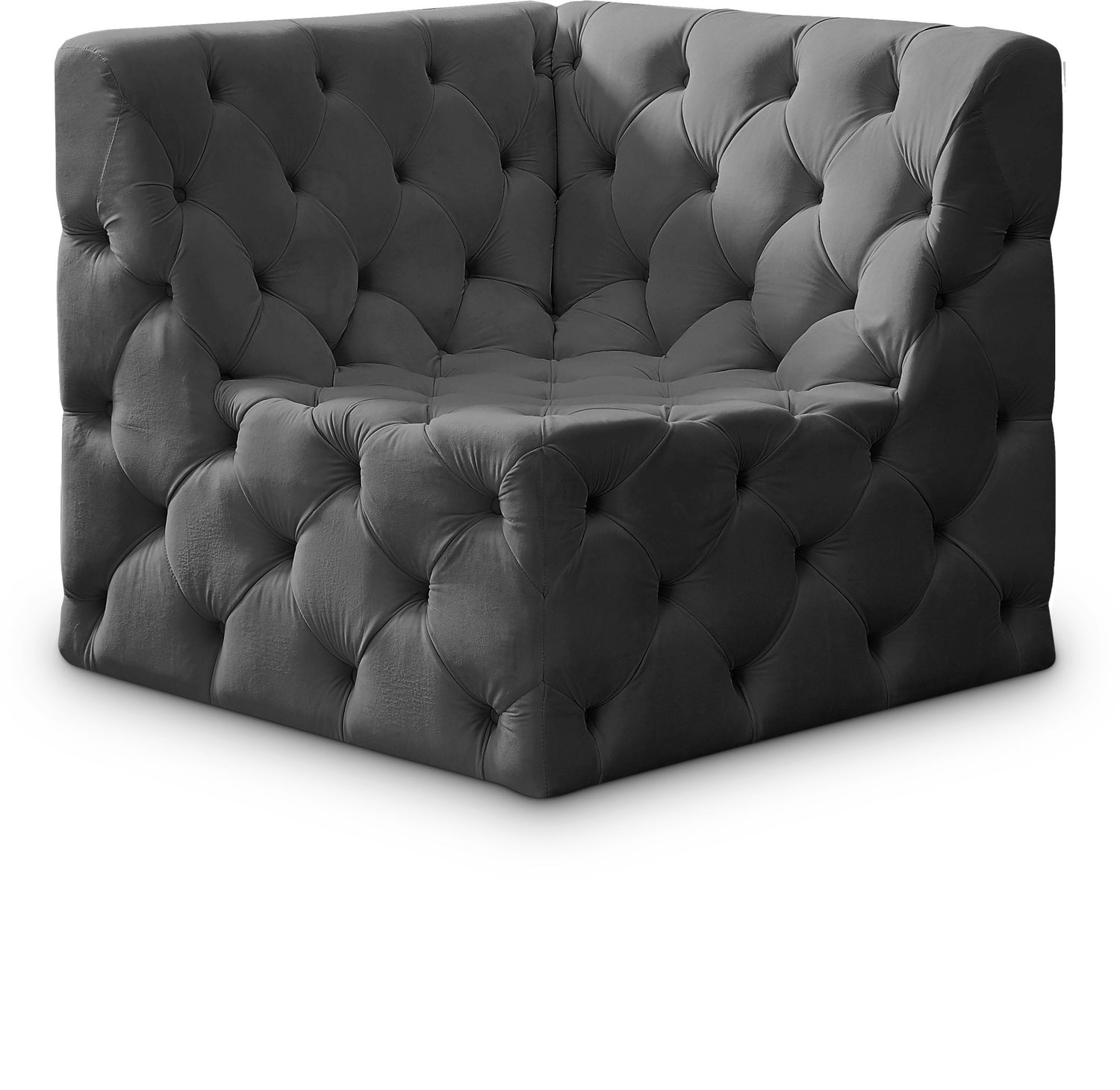 Tuft Velvet Corner Chair