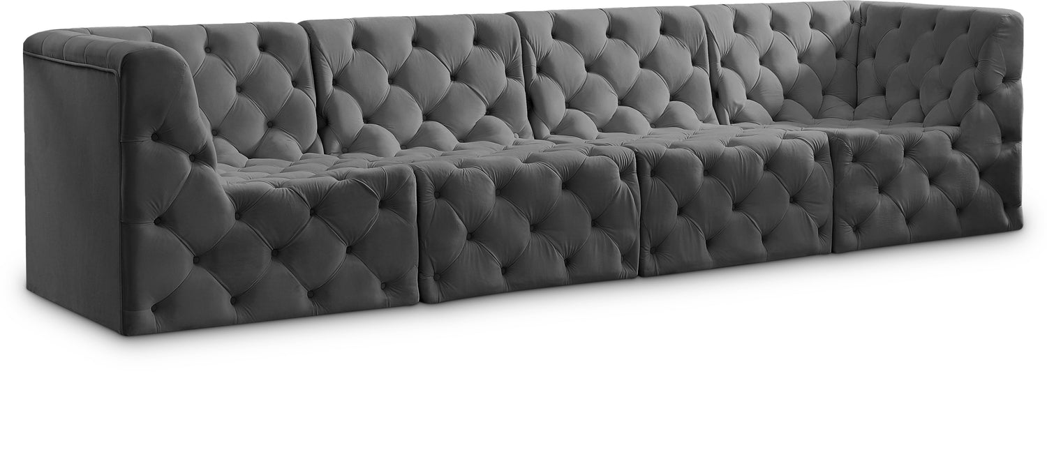 Tuft Velvet Modular Sofa