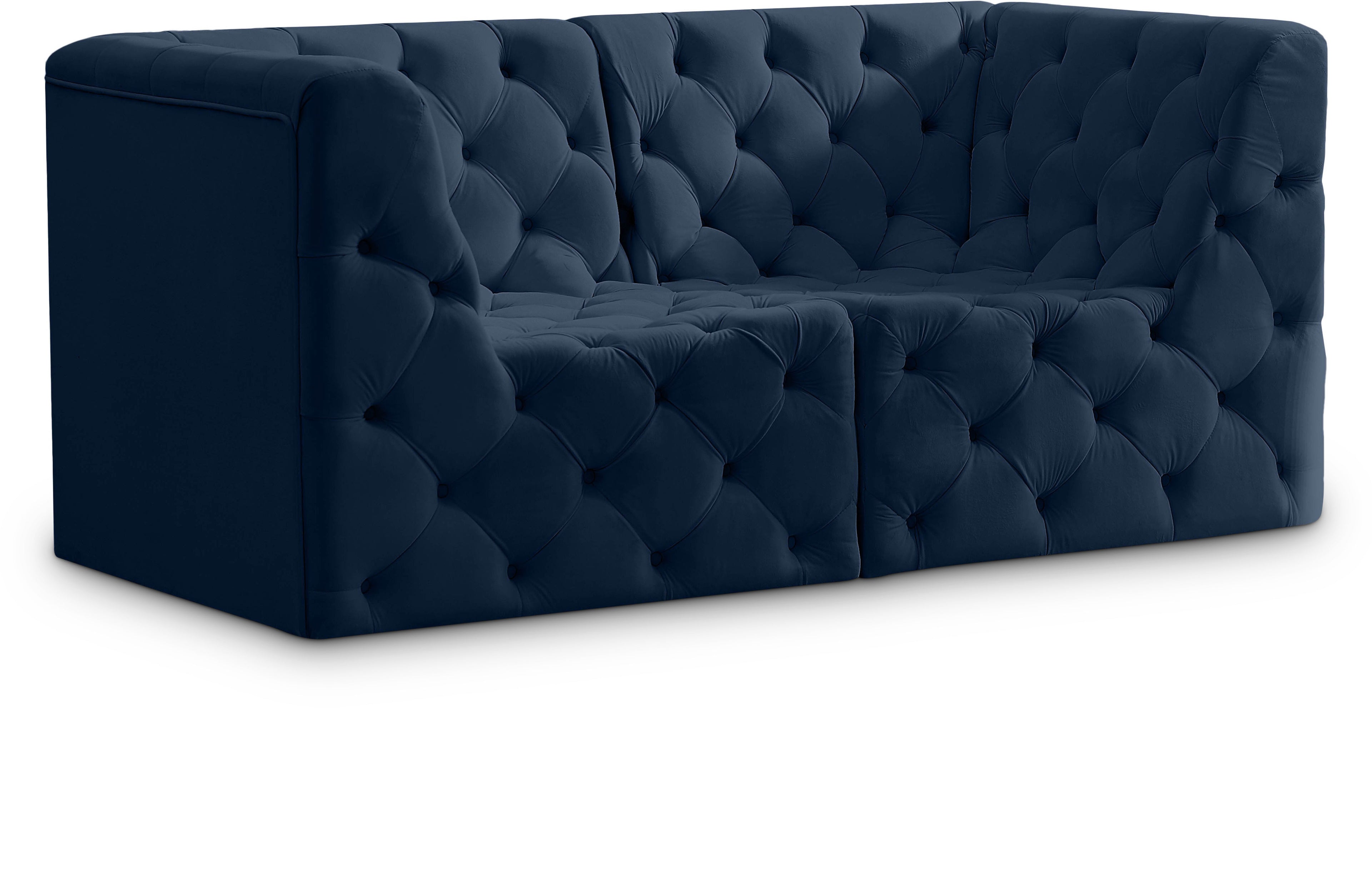 Tuft Velvet Modular Sofa