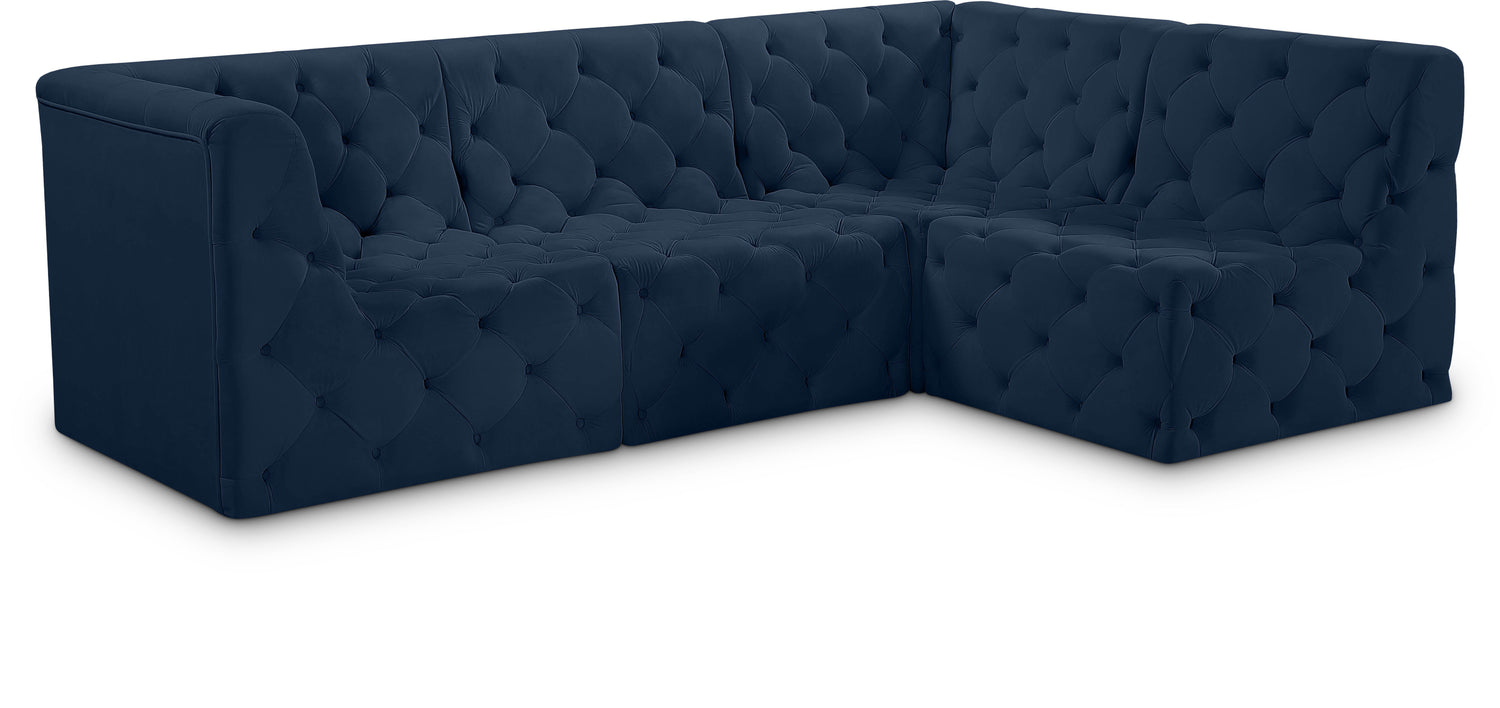 Tuft Navy Velvet Modular Sectional