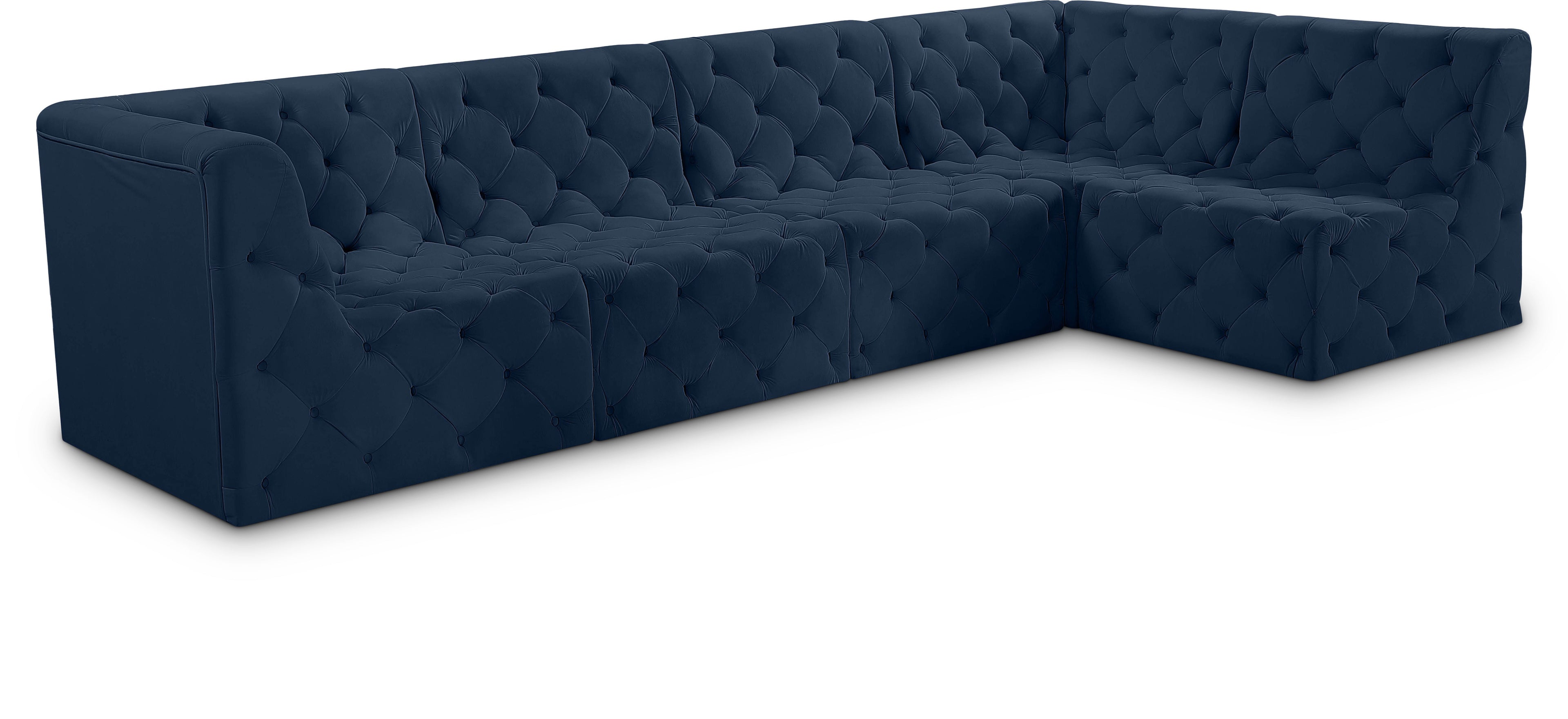 Tuft Navy Velvet Modular Sectional