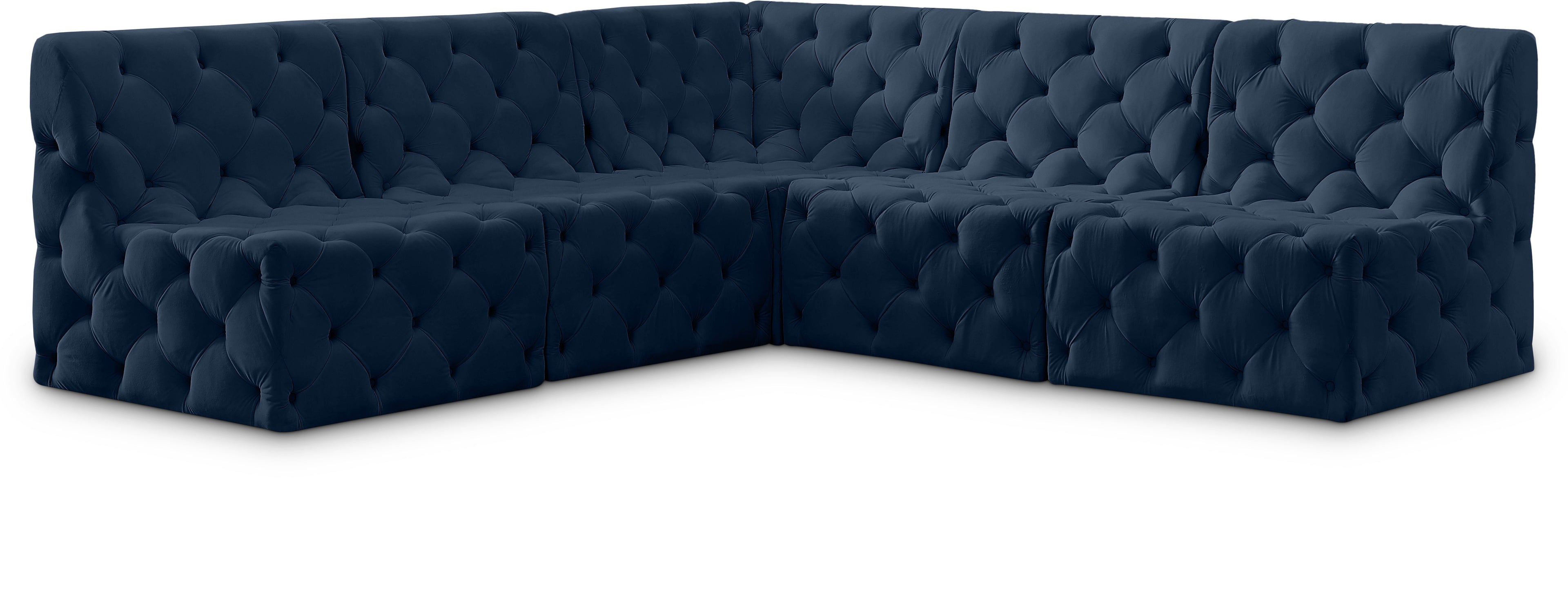 Tuft Navy Velvet Modular Sectional