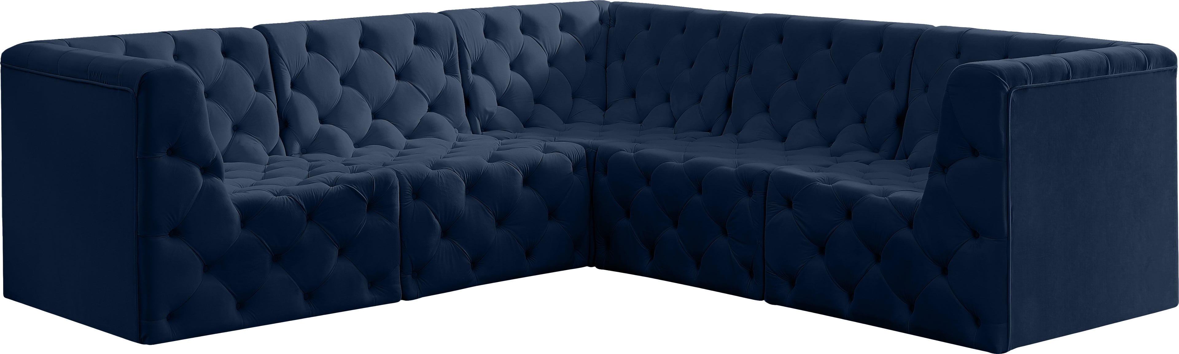 Tuft Navy Velvet Modular Sectional