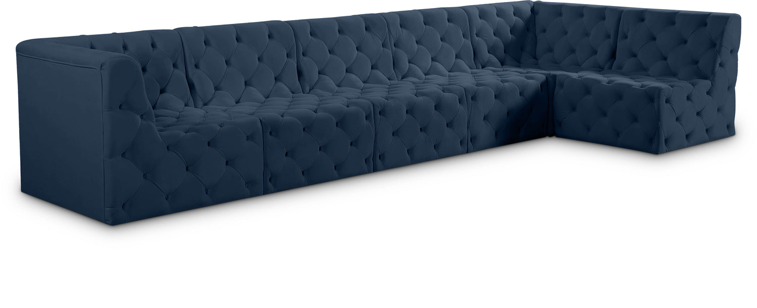 Tuft Navy Velvet Modular Sectional