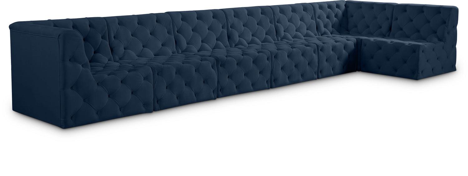 Tuft Navy Velvet Modular Sectional