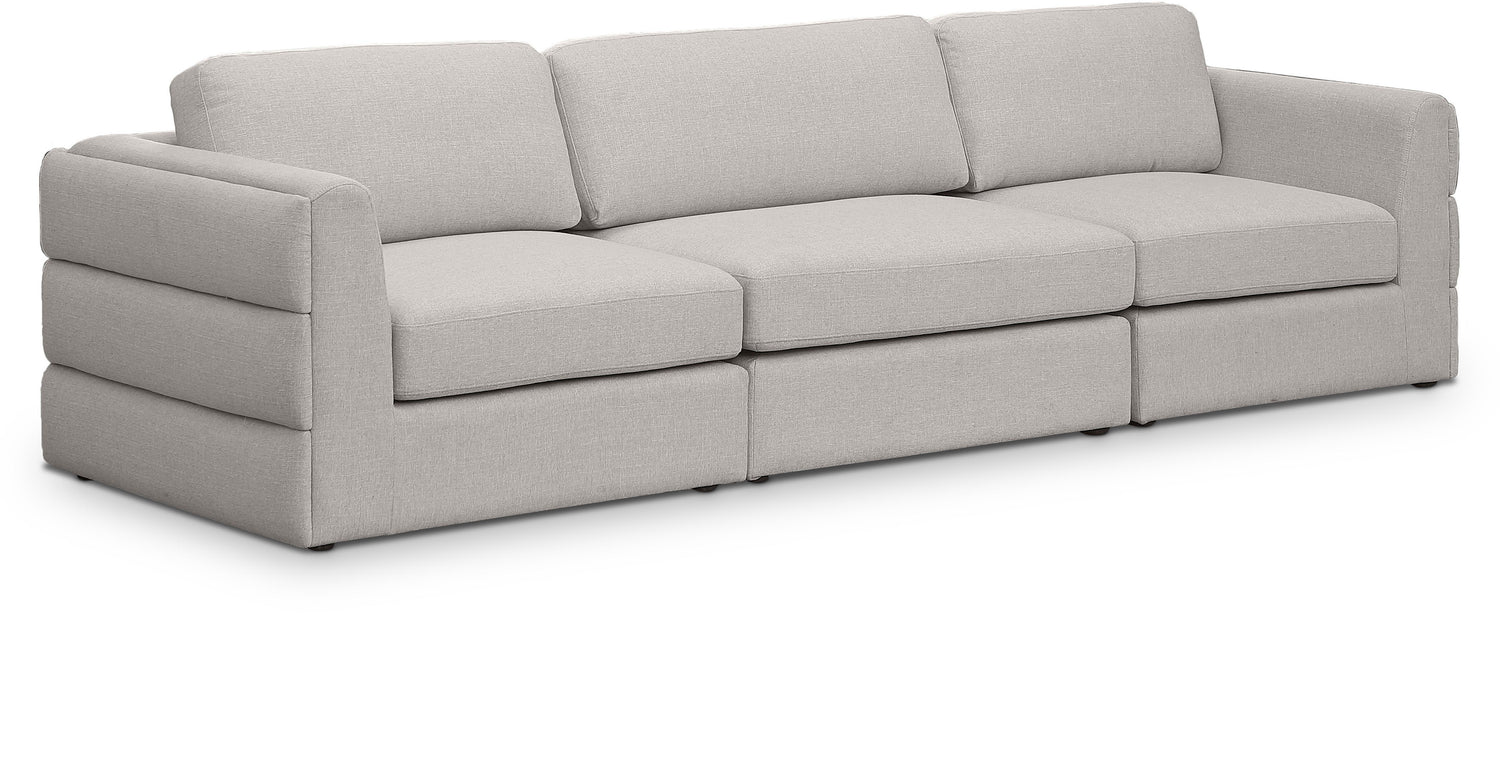 Beckham Durable Linen TextuFabric Modular Sofa