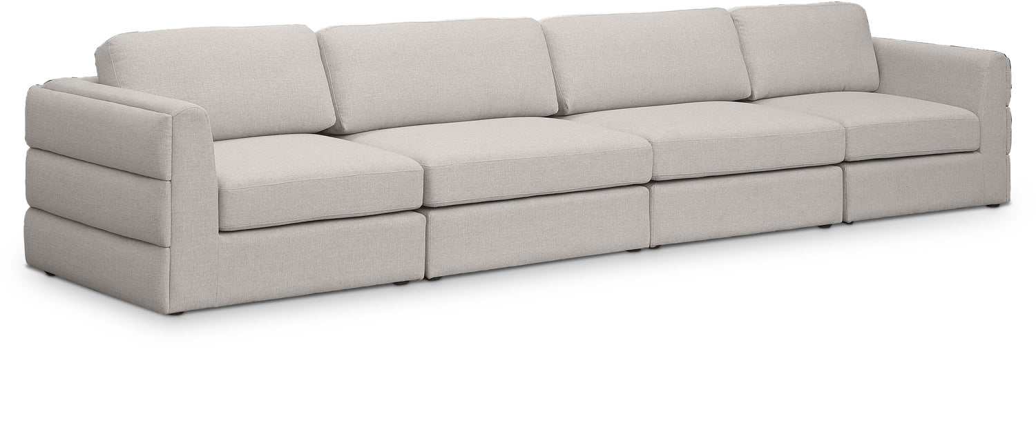 Beckham Durable Linen TextuFabric Modular Sofa