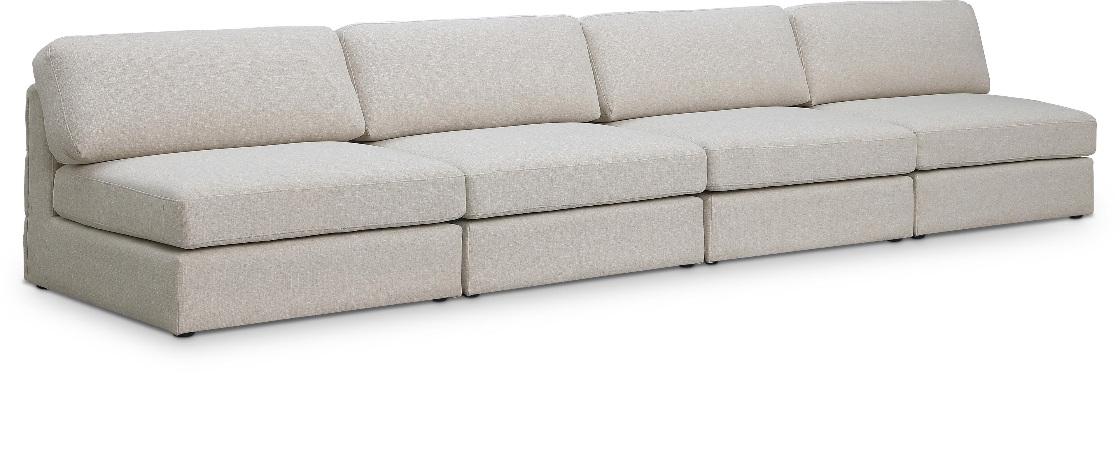 Beckham Durable Linen TextuFabric Modular Sofa