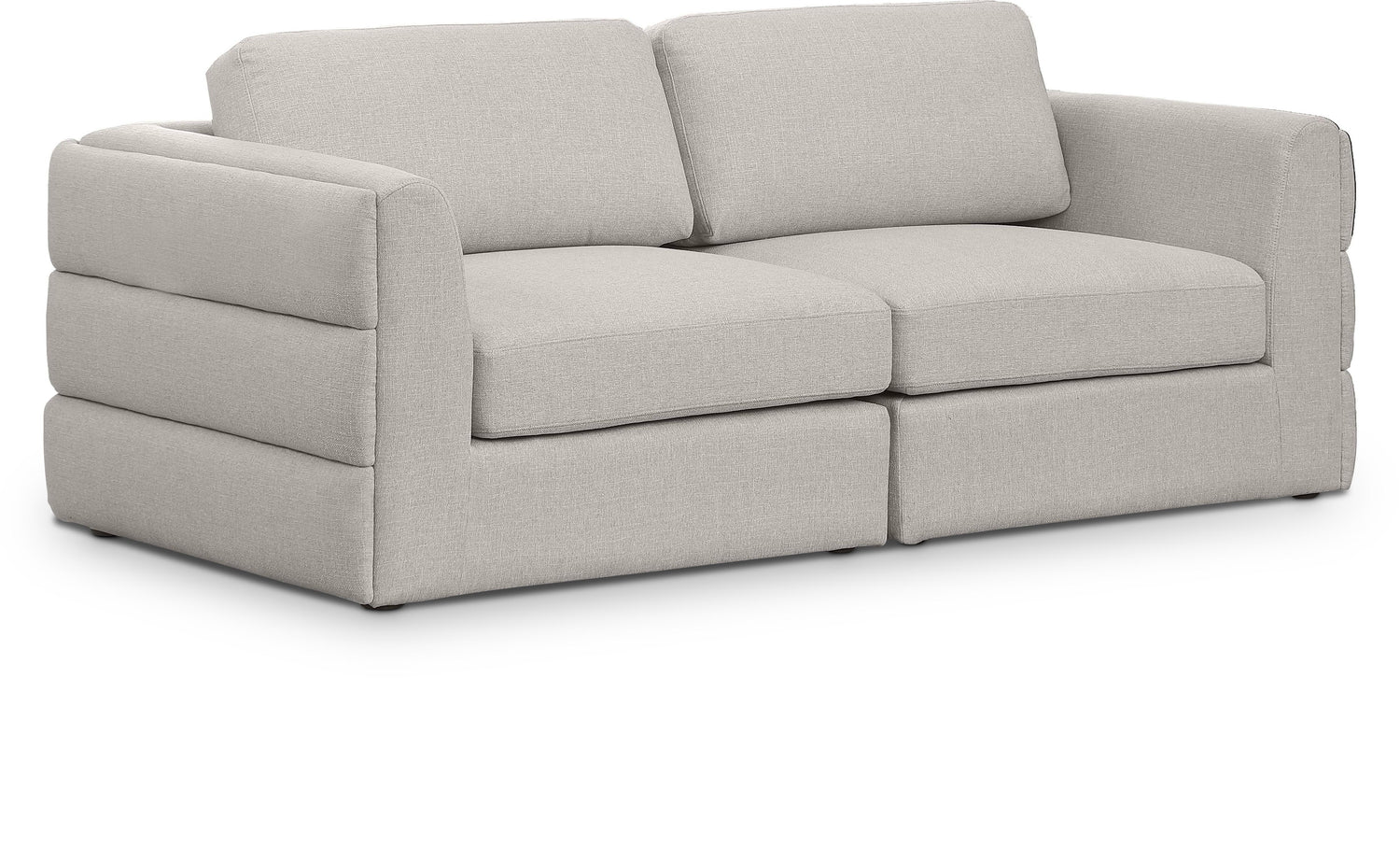 Beckham Durable Linen TextuFabric Modular Sofa