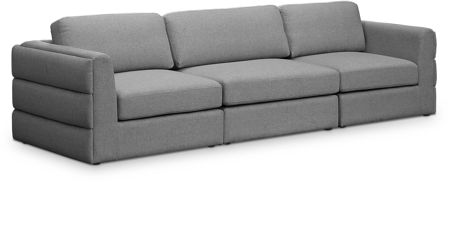 Beckham Durable Linen TextuFabric Modular Sofa