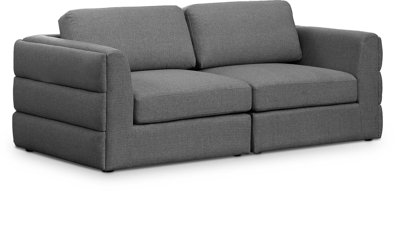 Beckham Durable Linen TextuFabric Modular Sofa