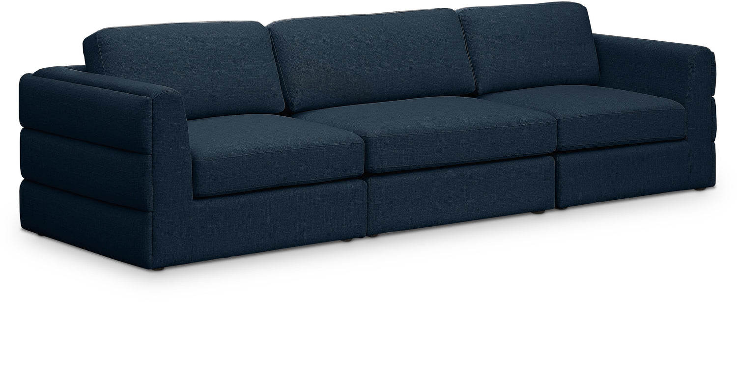 Beckham Durable Linen TextuFabric Modular Sofa