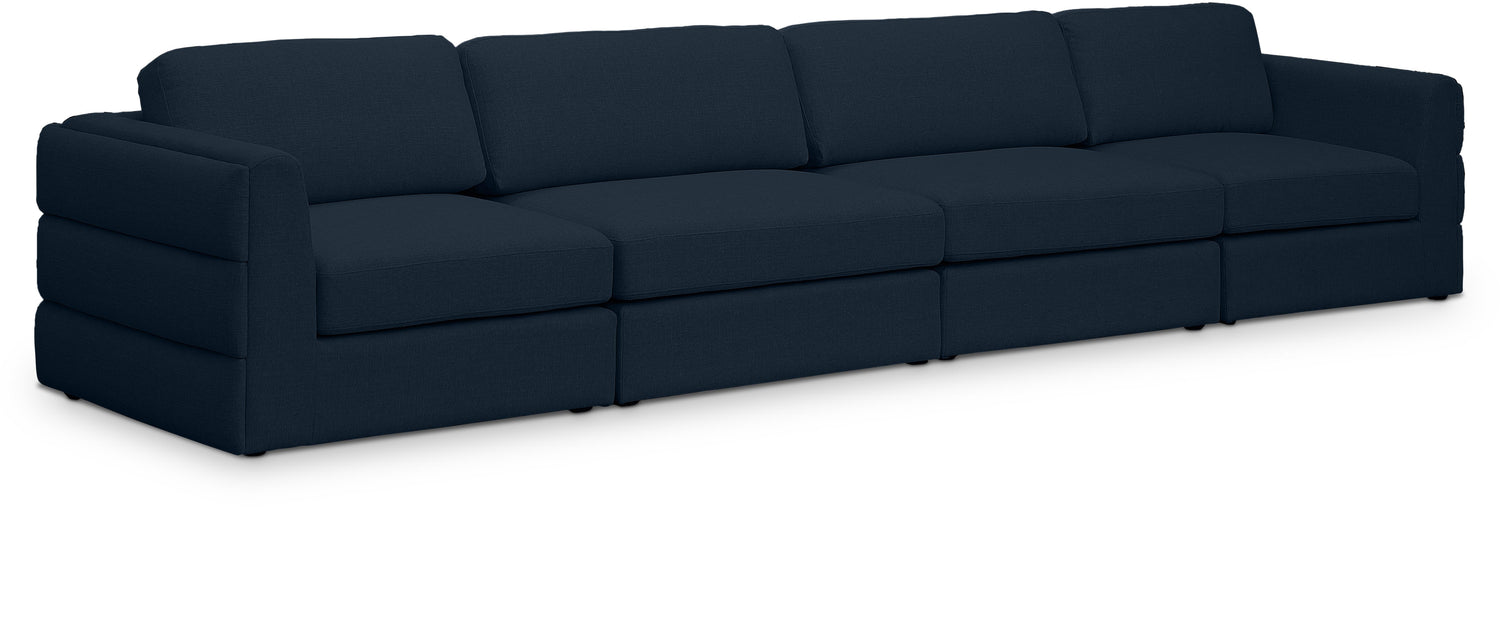 Beckham Durable Linen TextuFabric Modular Sofa