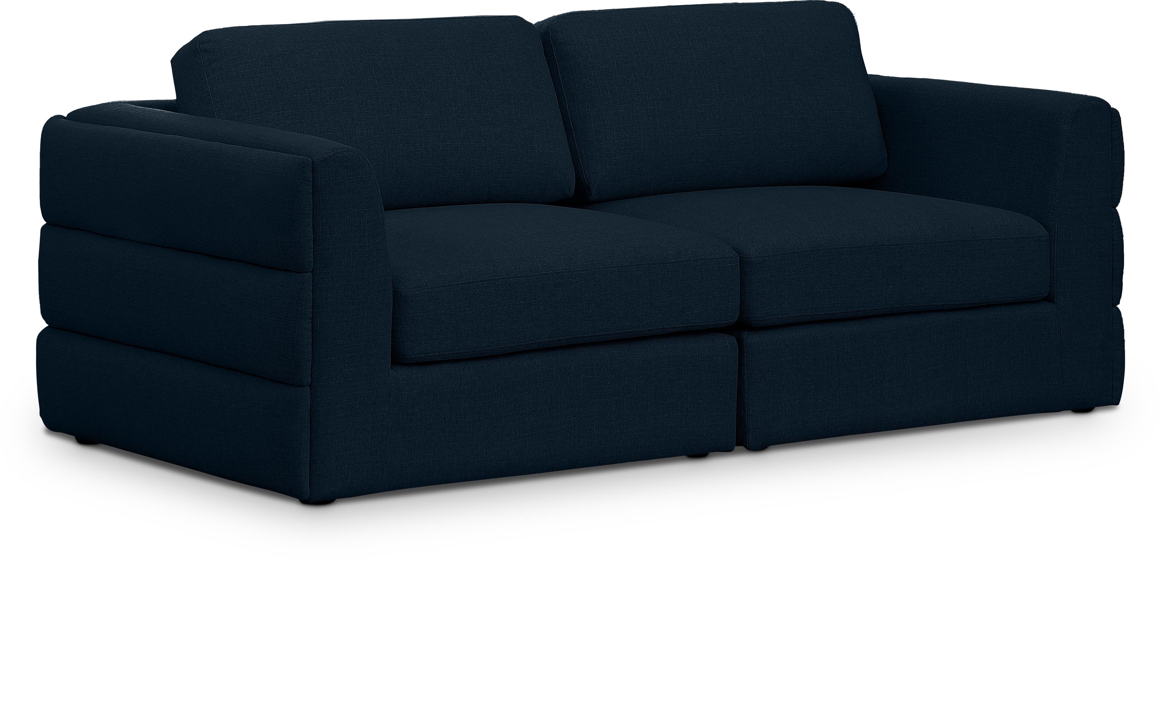 Beckham Durable Linen TextuFabric Modular Sofa