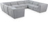 Miramar Grey Durable Linen Textured Modular Sectional