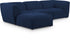 Miramar Navy Durable Linen Textured Modular Sectional