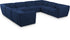 Miramar Navy Durable Linen Textured Modular Sectional