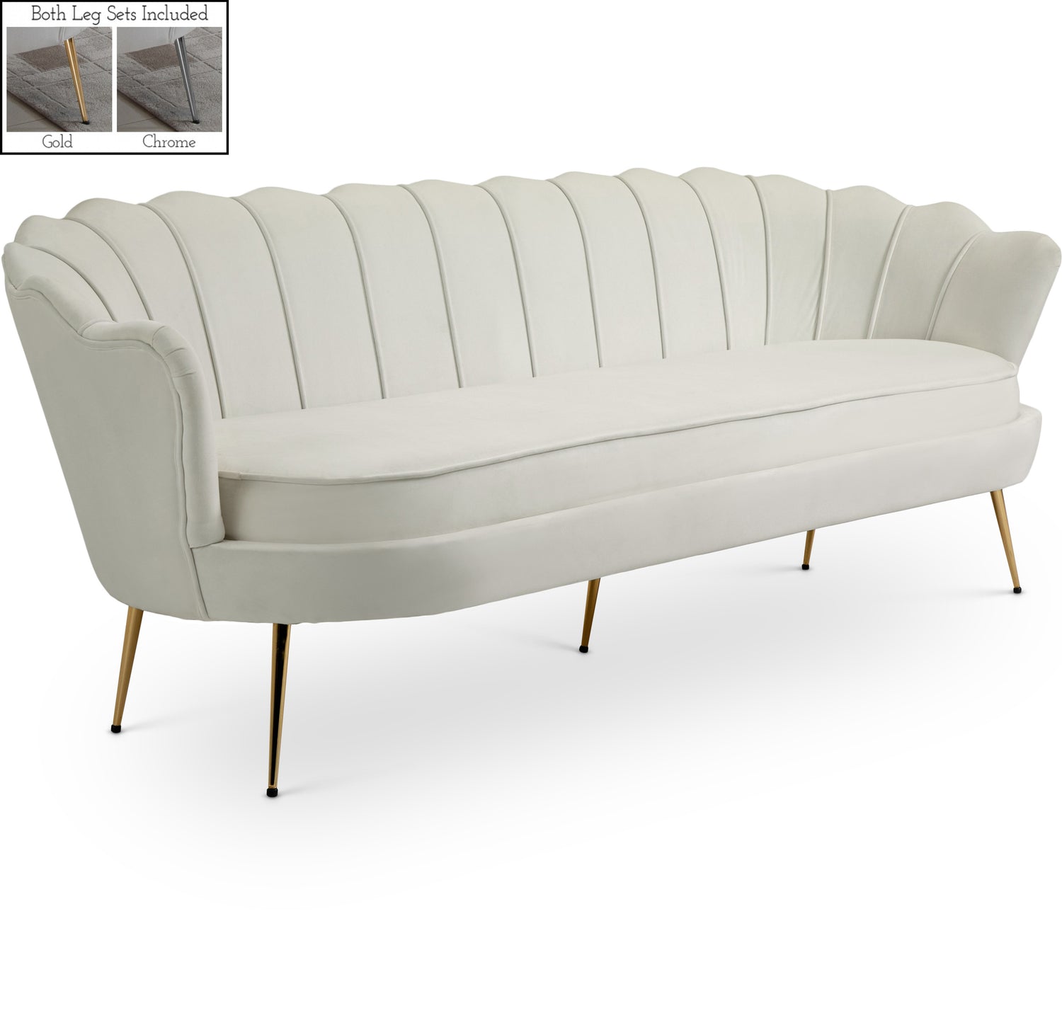 Gardenia Velvet Sofa