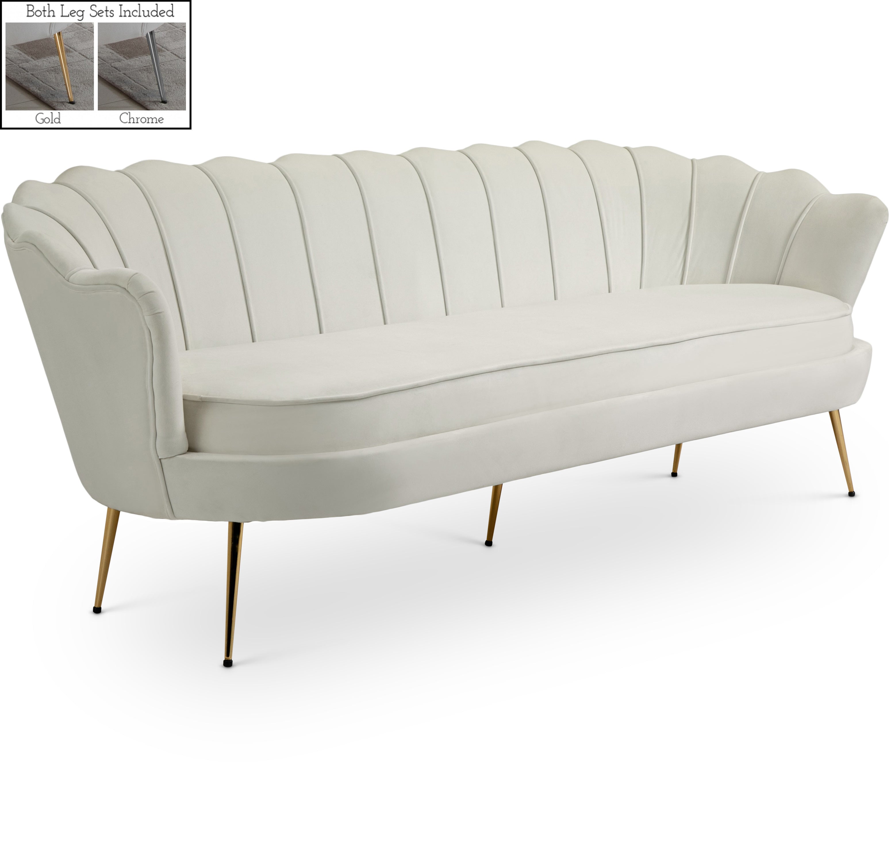 Gardenia Velvet Sofa