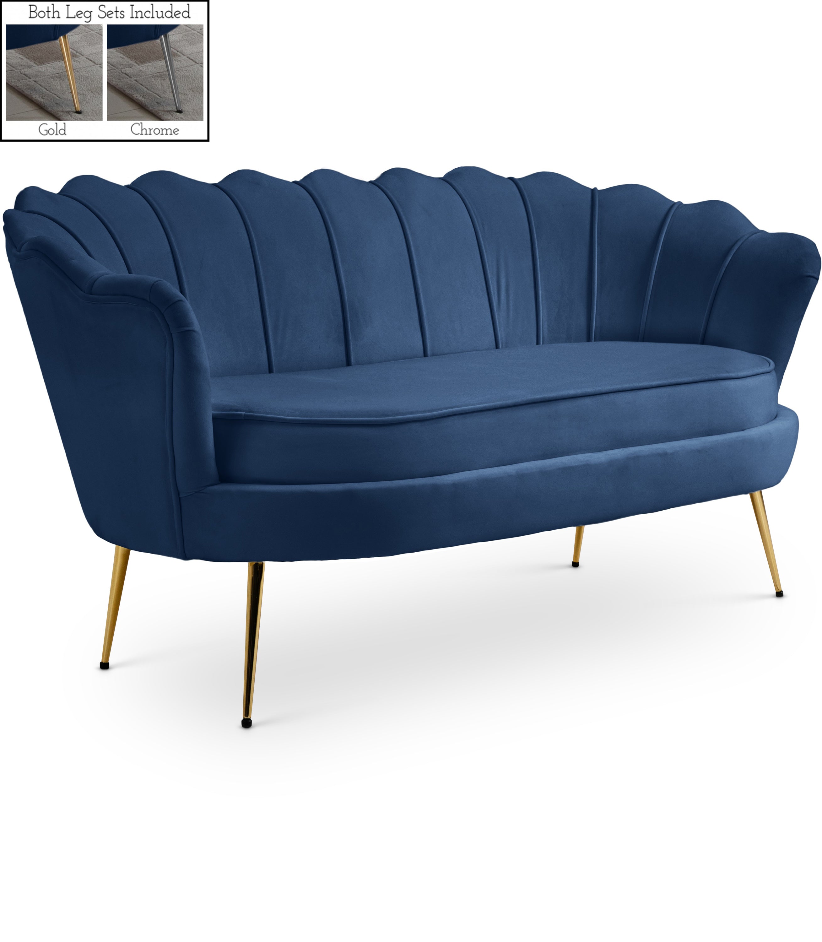 Gardenia Velvet Loveseat