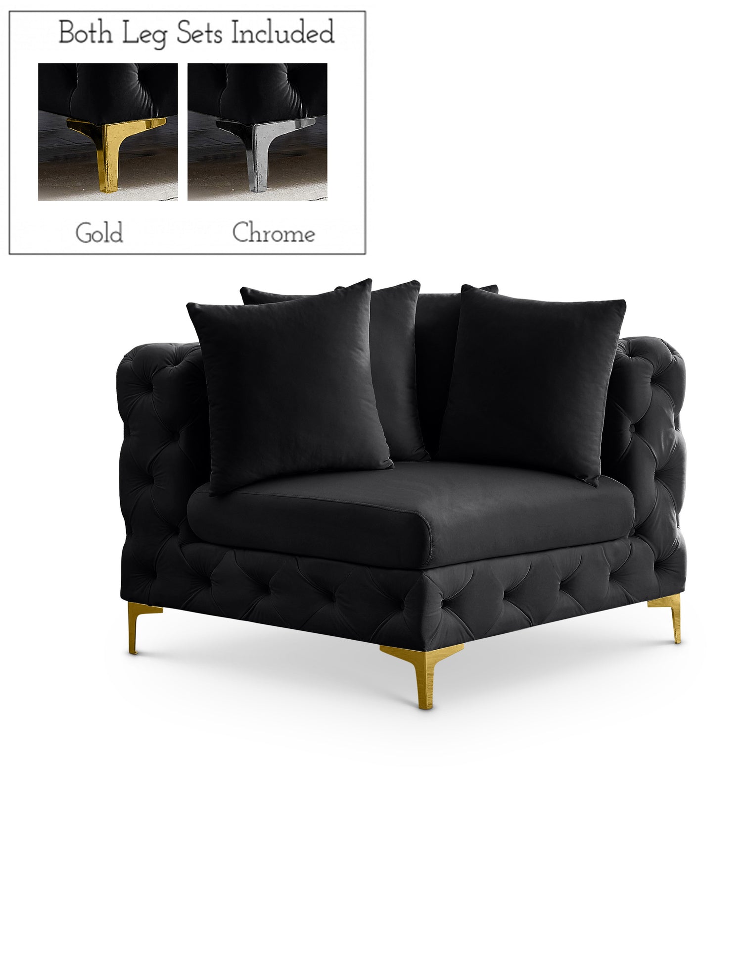 Tremblay Velvet Corner Chair