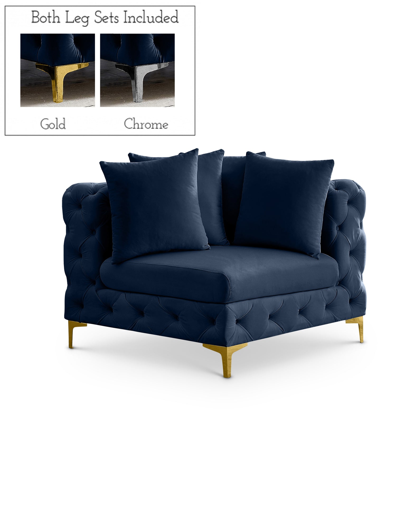 Tremblay Velvet Corner Chair