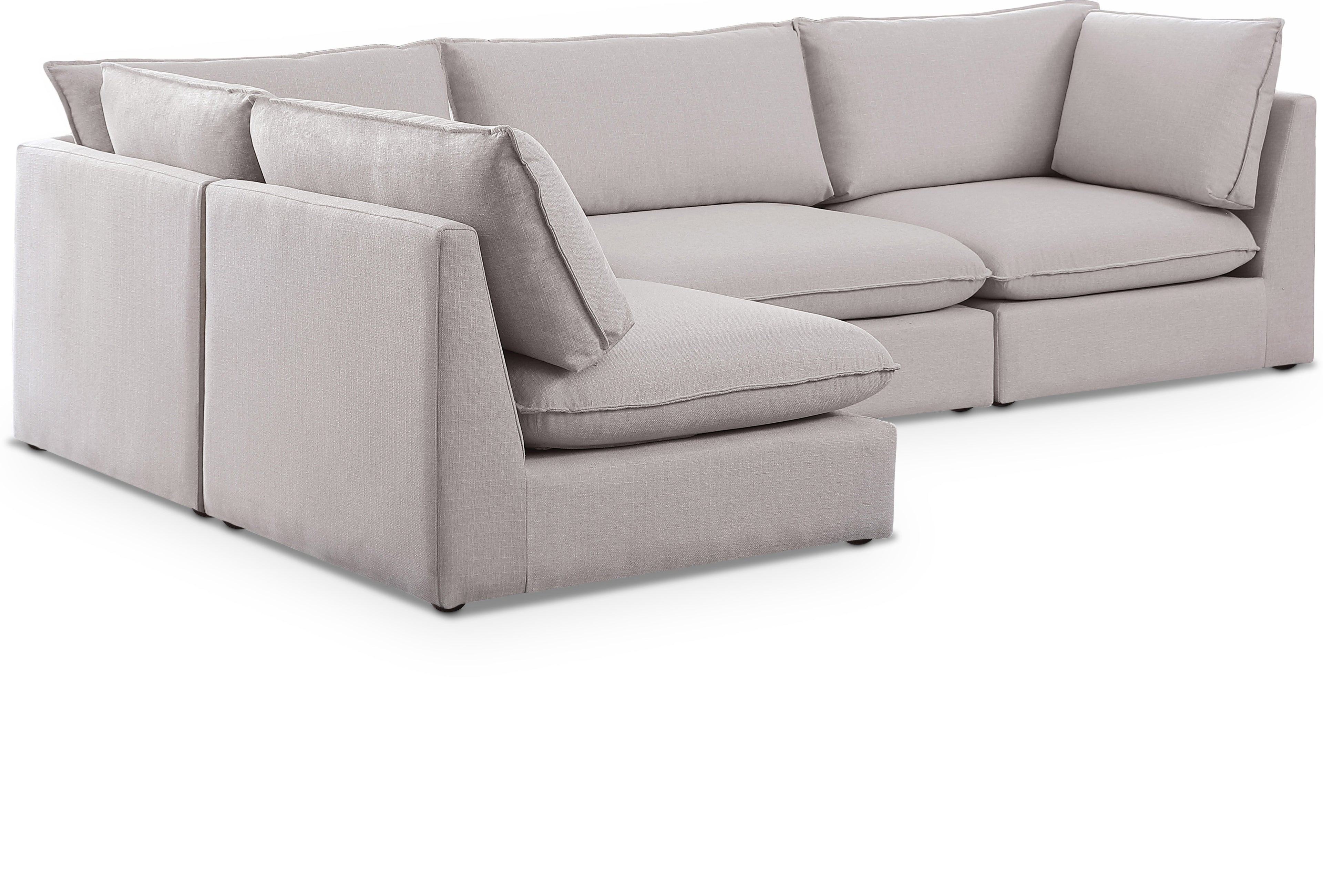 Mackenzie Beige Durable Linen Textured Modular Sectional