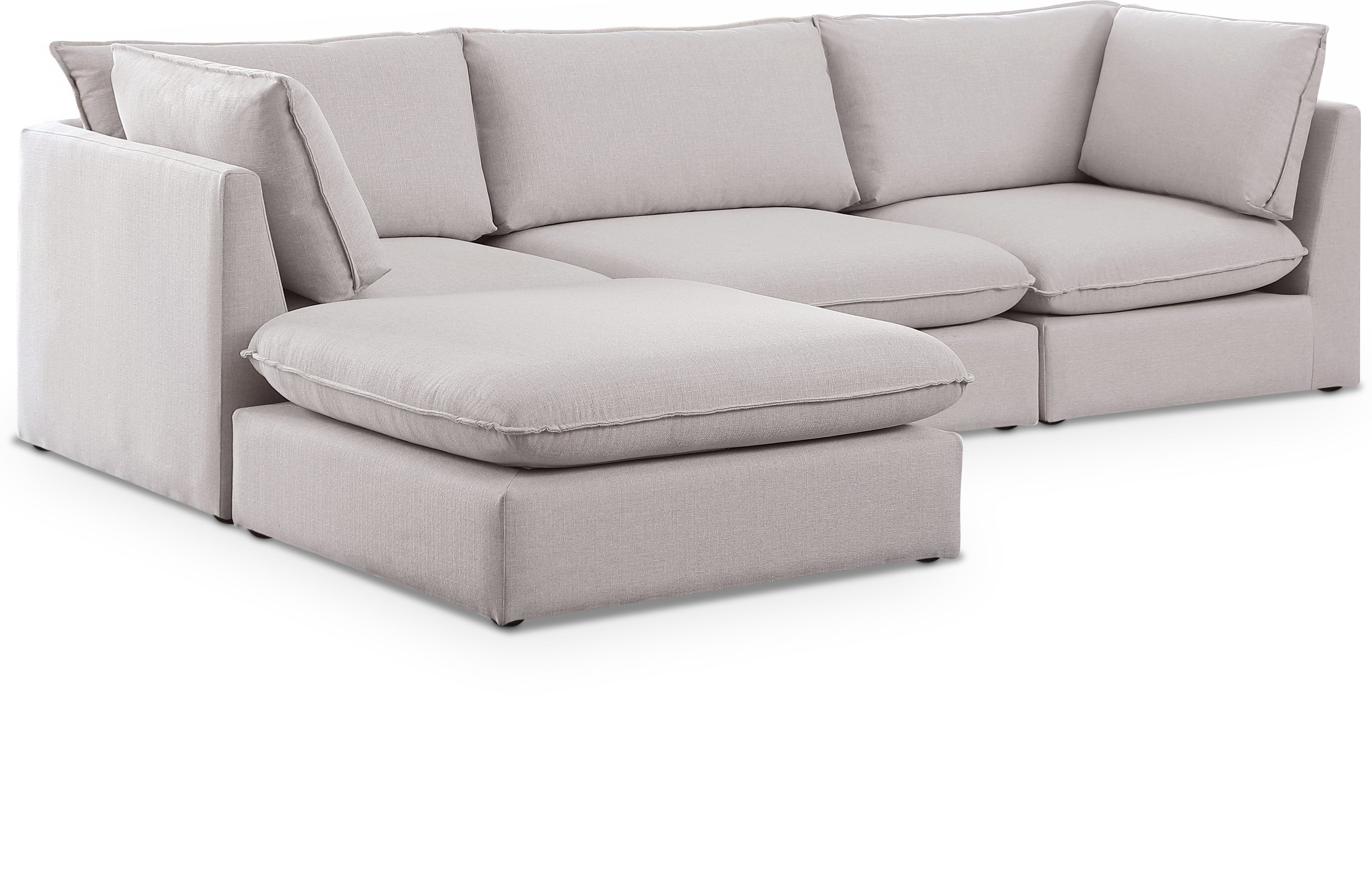 Mackenzie Beige Durable Linen Textured Modular Sectional