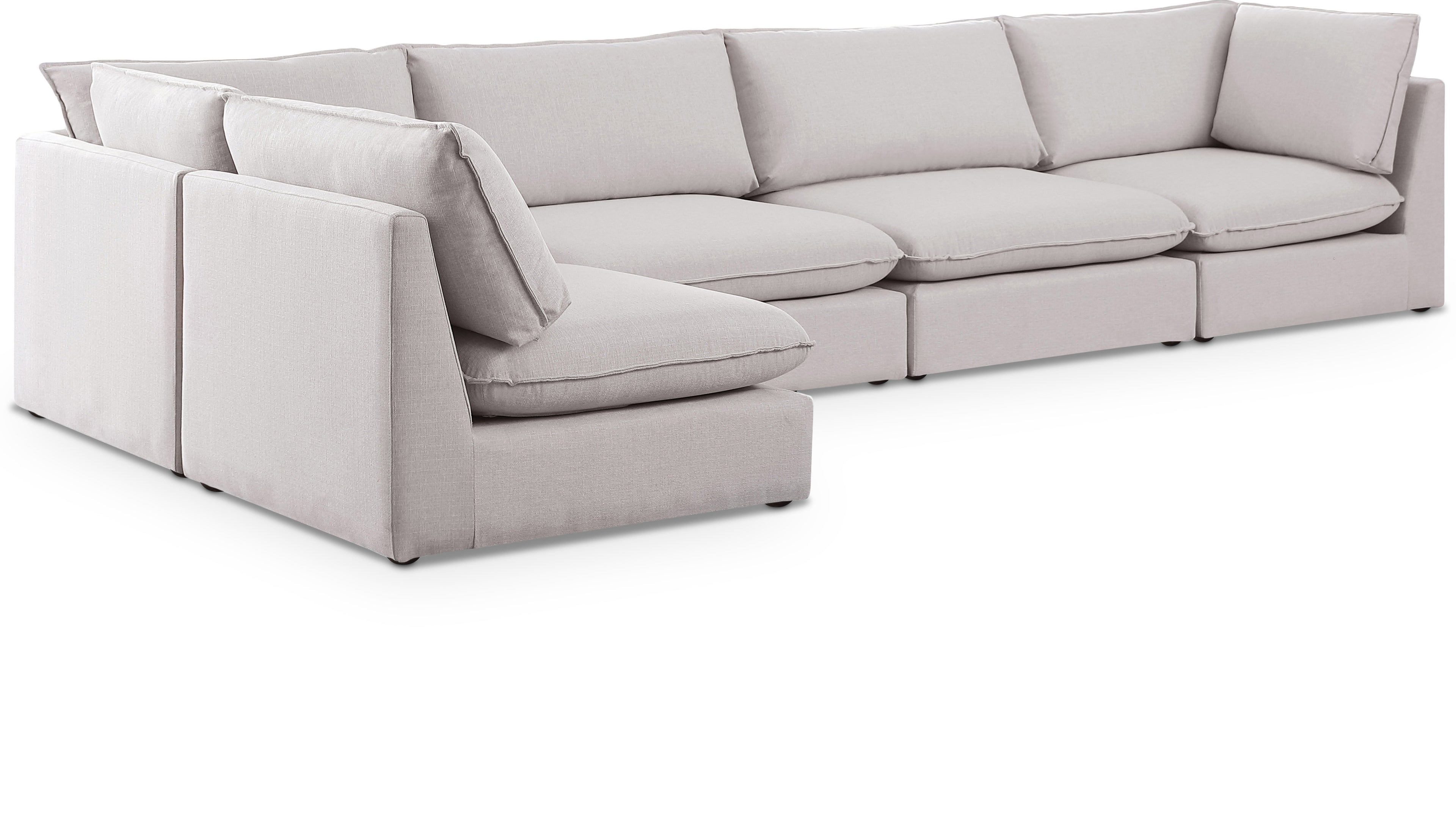 Mackenzie Beige Durable Linen Textured Modular Sectional