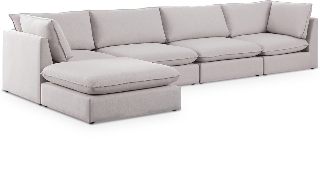 Mackenzie Beige Durable Linen Textured Modular Sectional