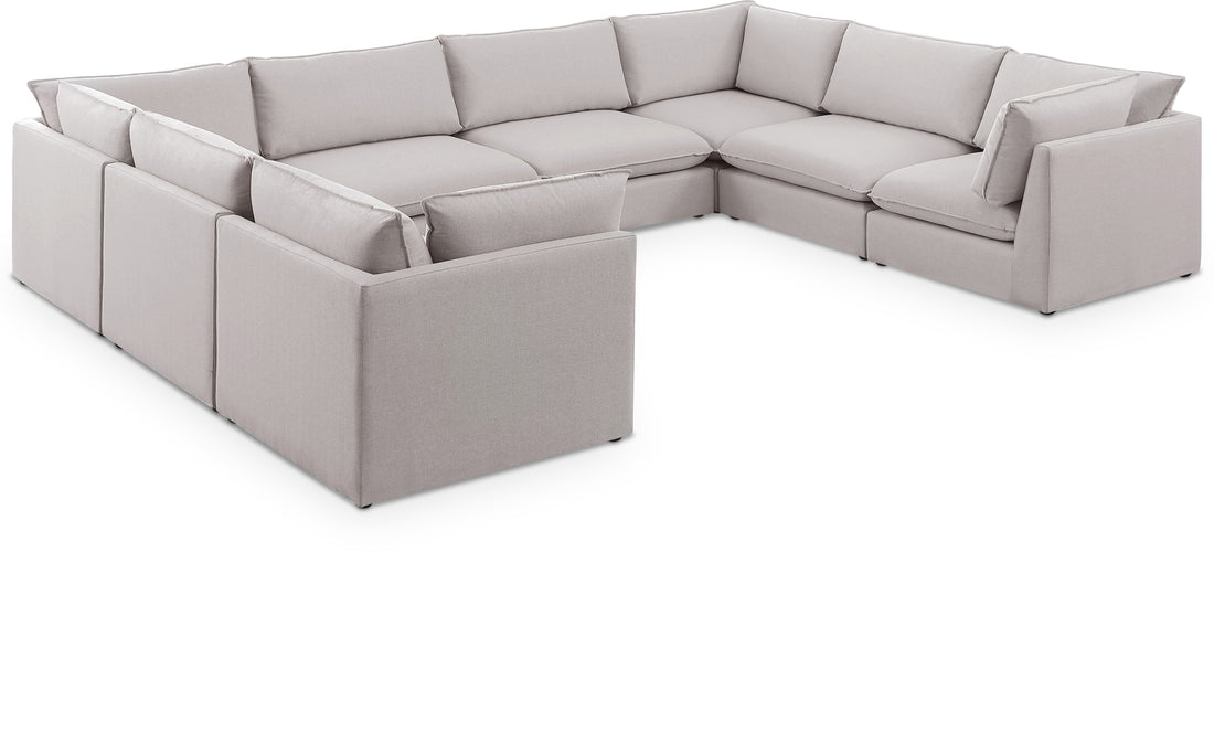 Mackenzie Beige Durable Linen Textured Modular Sectional