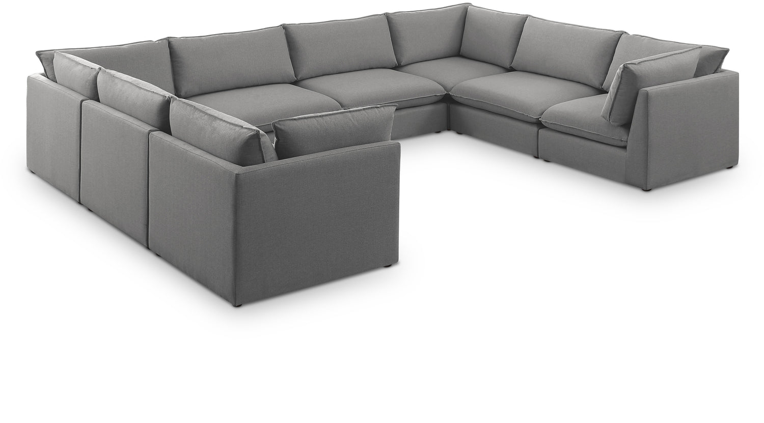 Mackenzie Grey Durable Linen Textured Modular Sectional