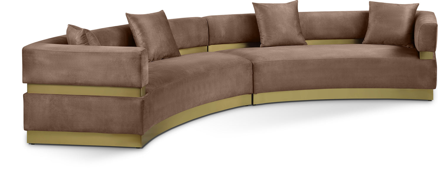 Belsa Brown Velvet 2pc. Sectional