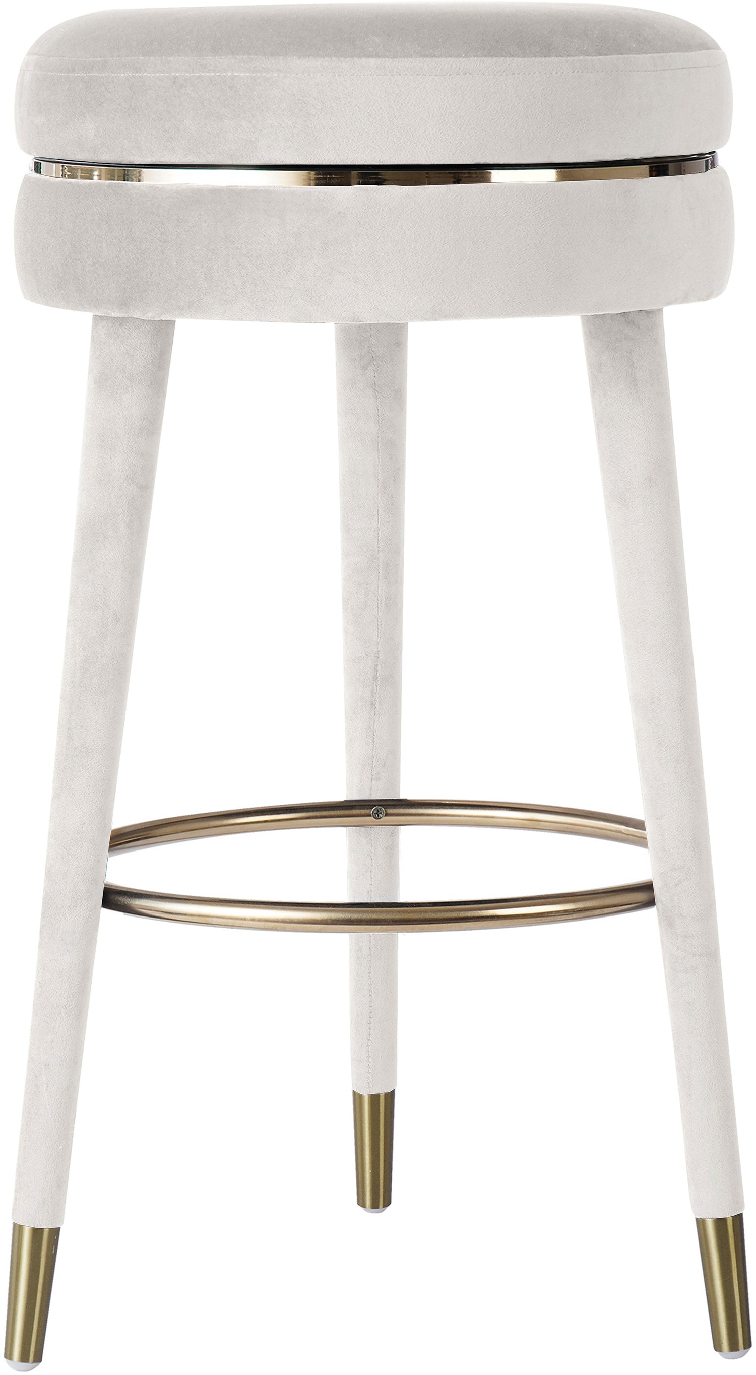 Coral Velvet Bar Stool