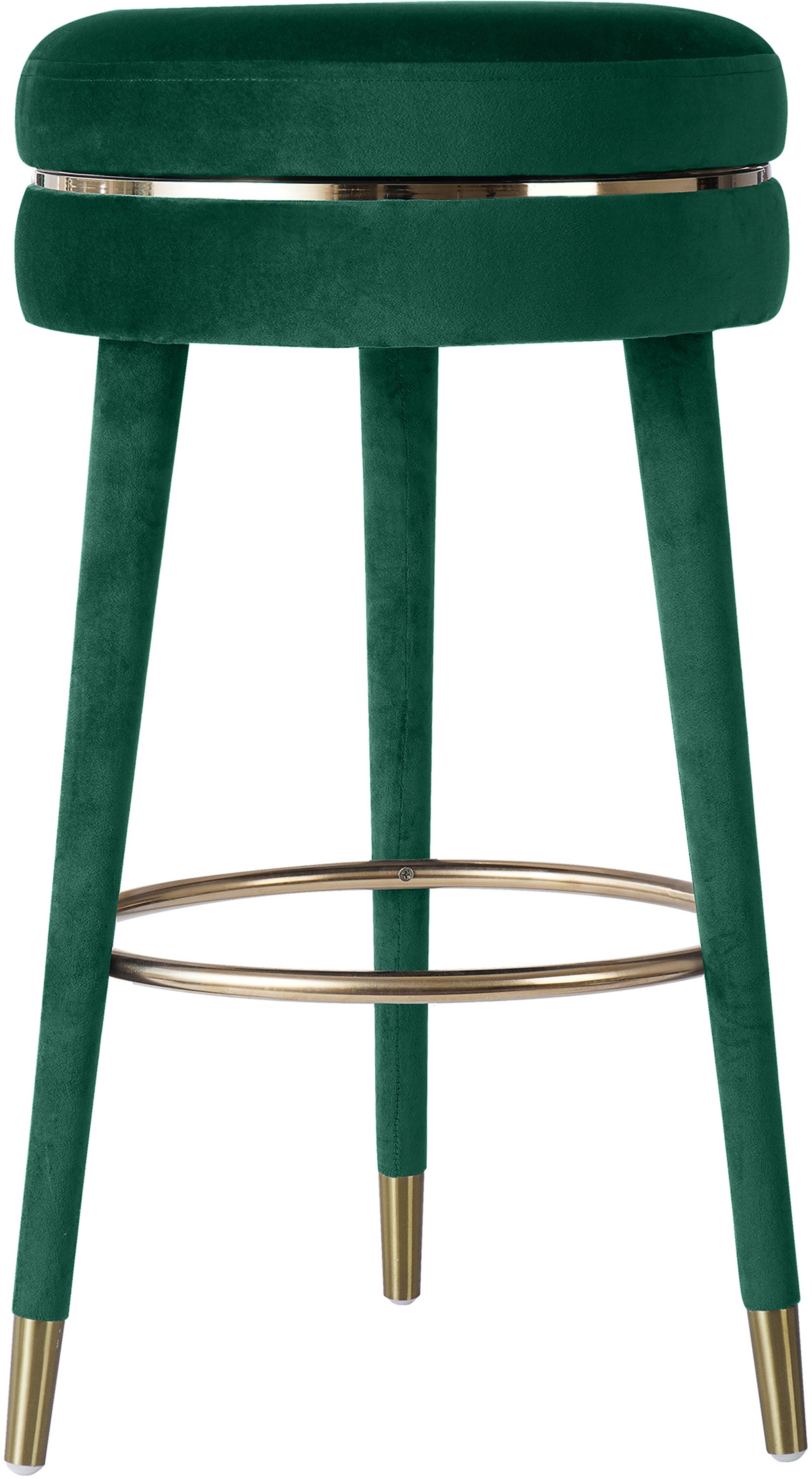 Coral Velvet Bar Stool