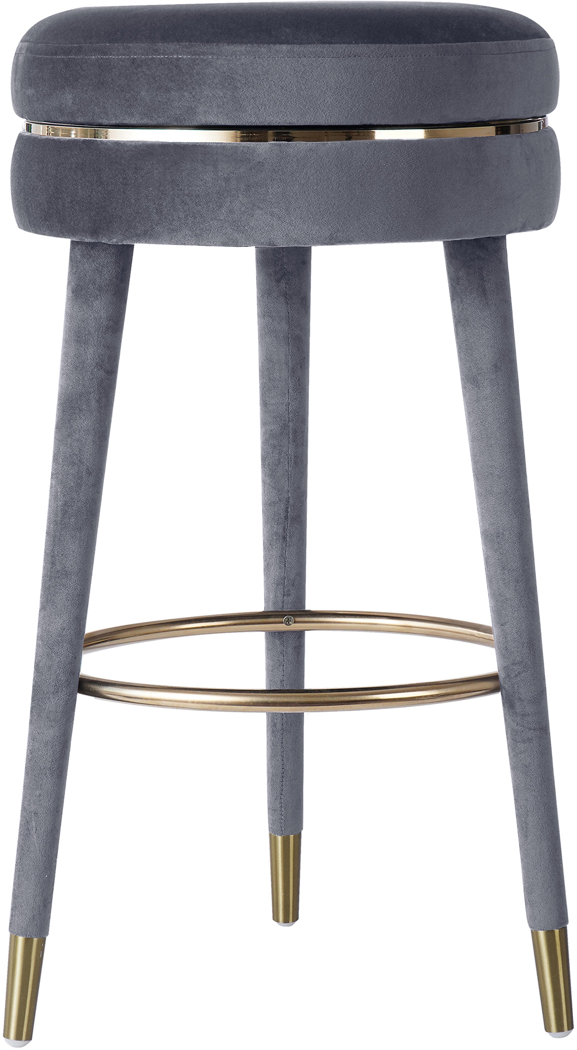 Coral Velvet Bar Stool