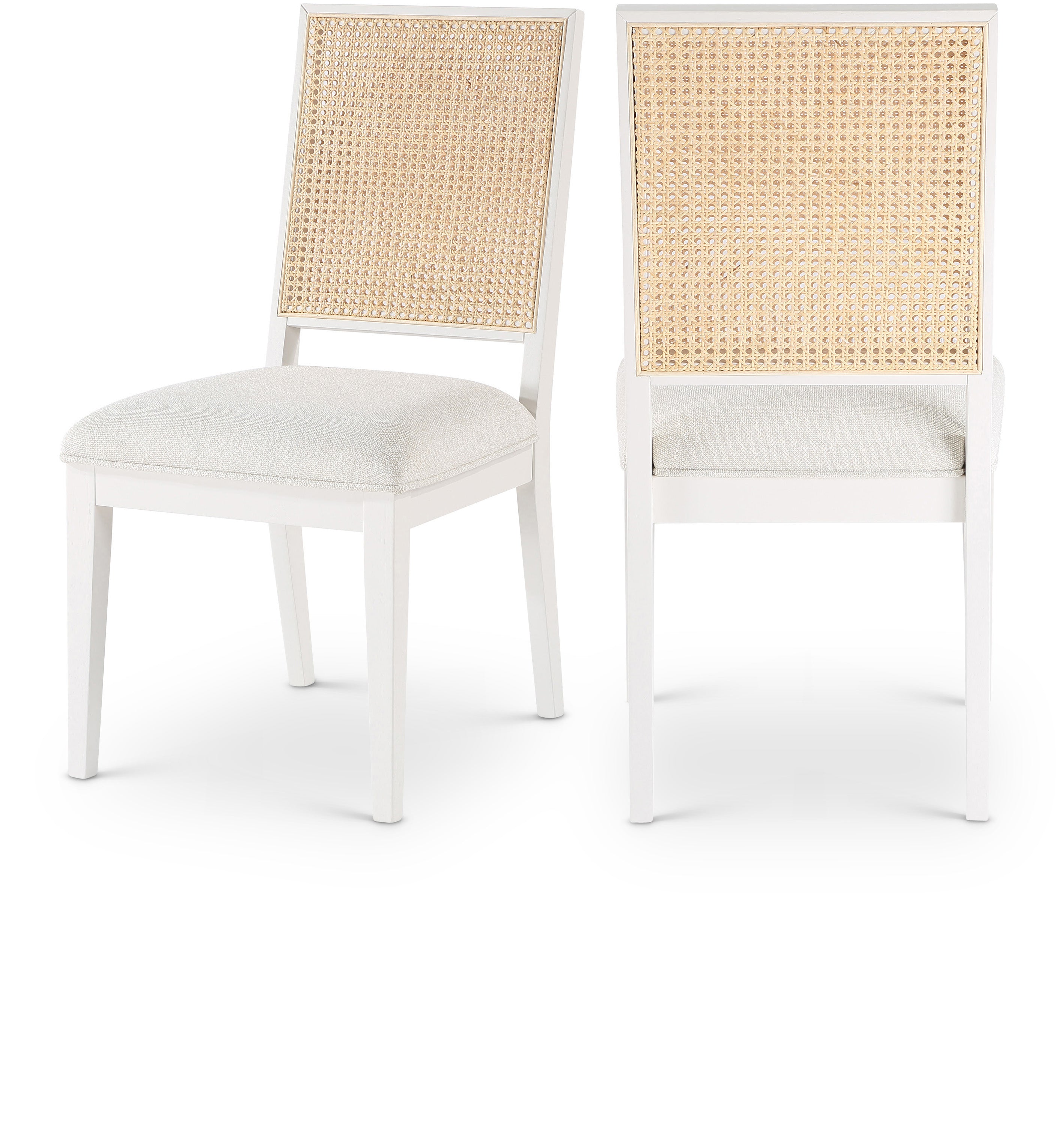 Butterfly Linen Textured Fabric Dining Chair, Set of 2