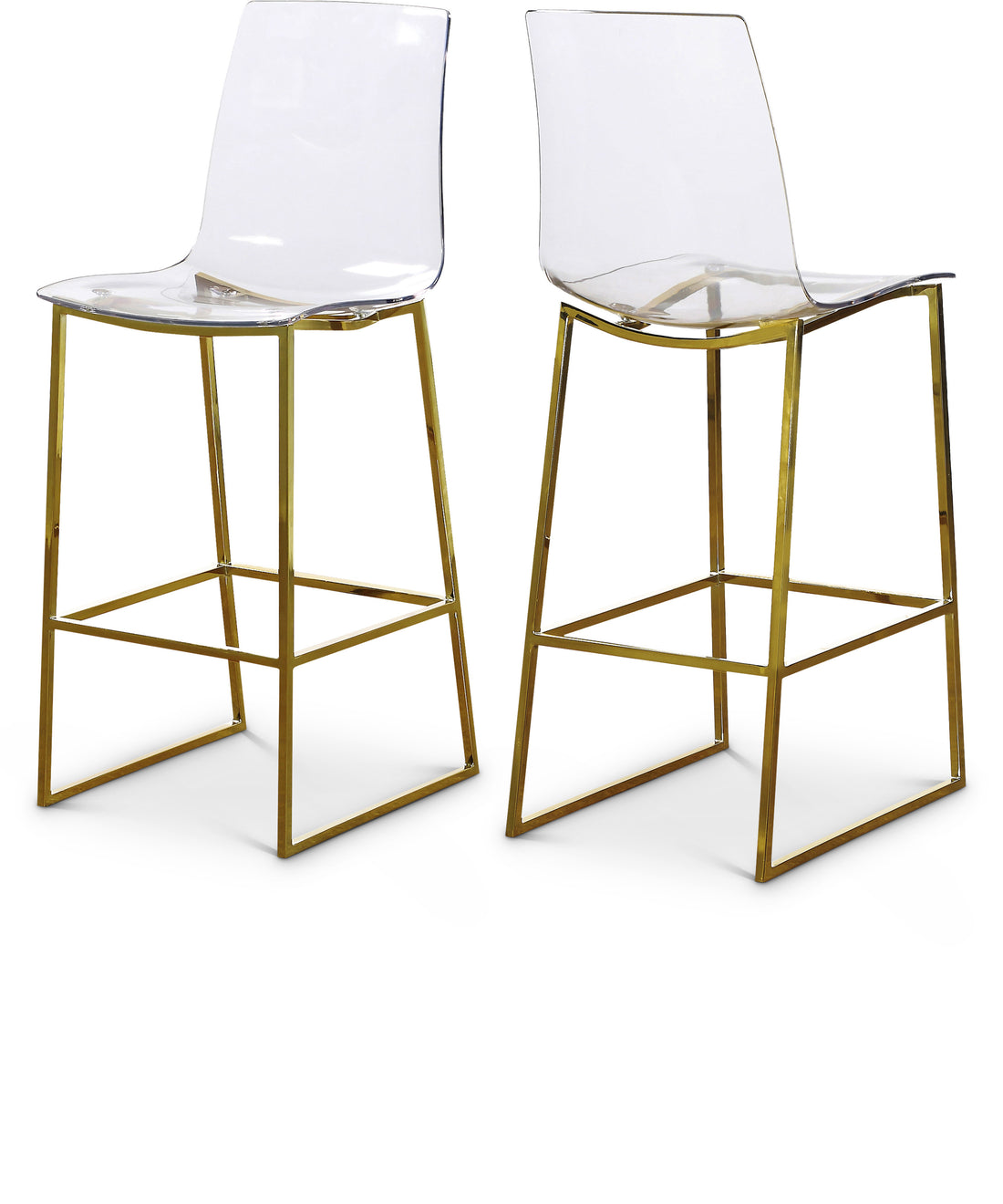 Lumen Metal/Lucite Polycarbonate Stool