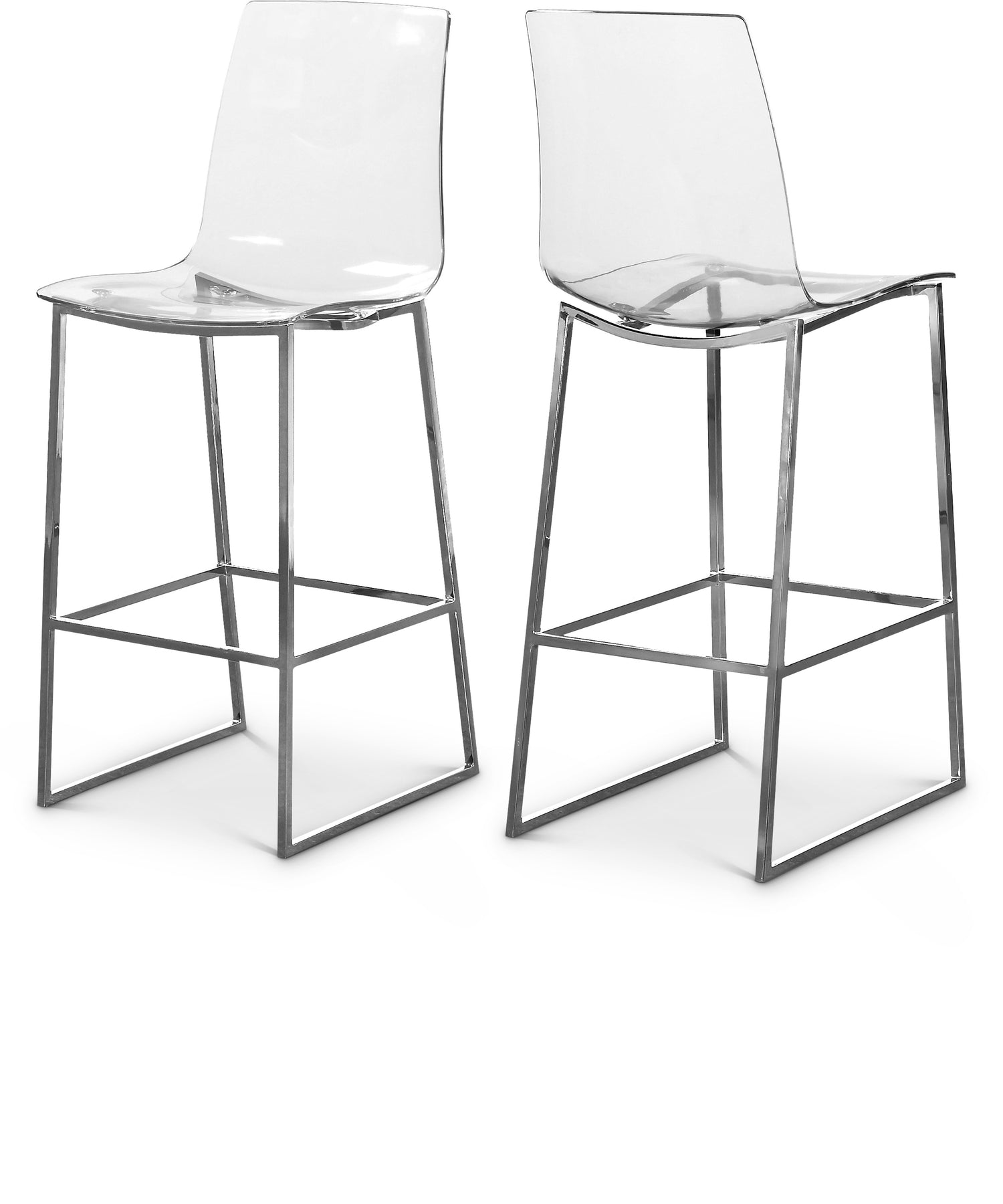 Lumen Metal/Lucite Polycarbonate Stool