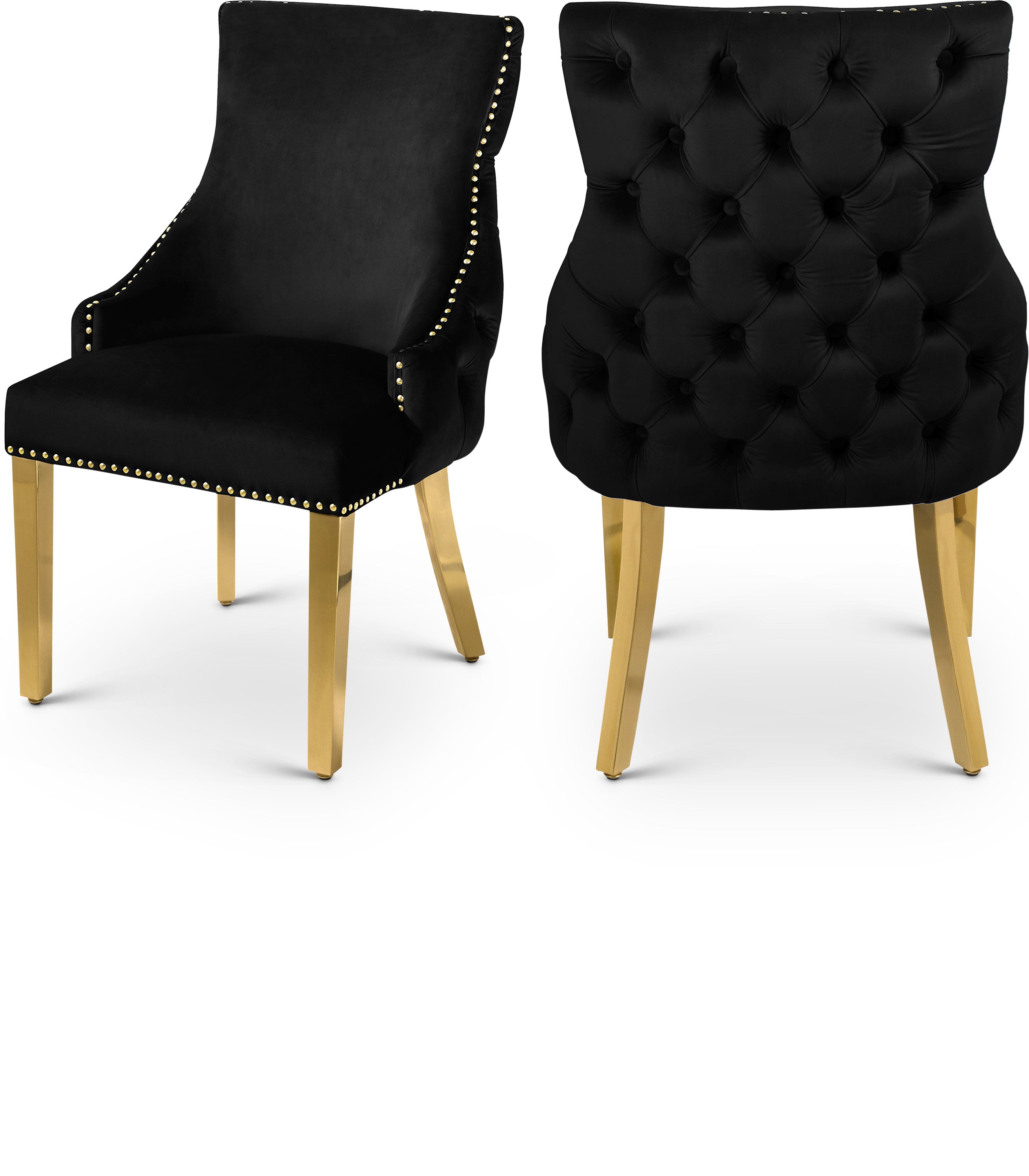 Tuft Velvet Dining Chair, Set of 2