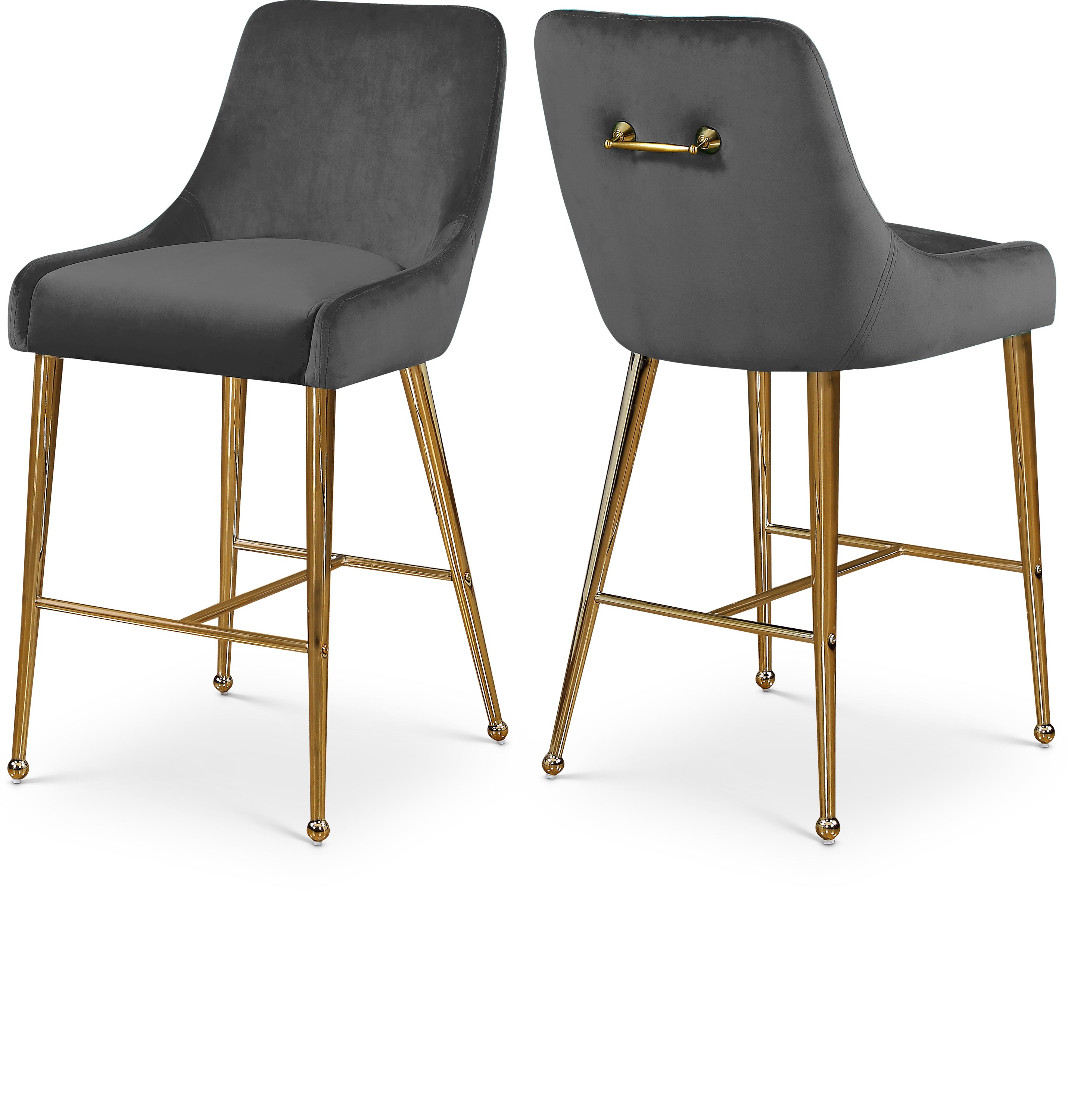 Owen Velvet Stool, Set of 2