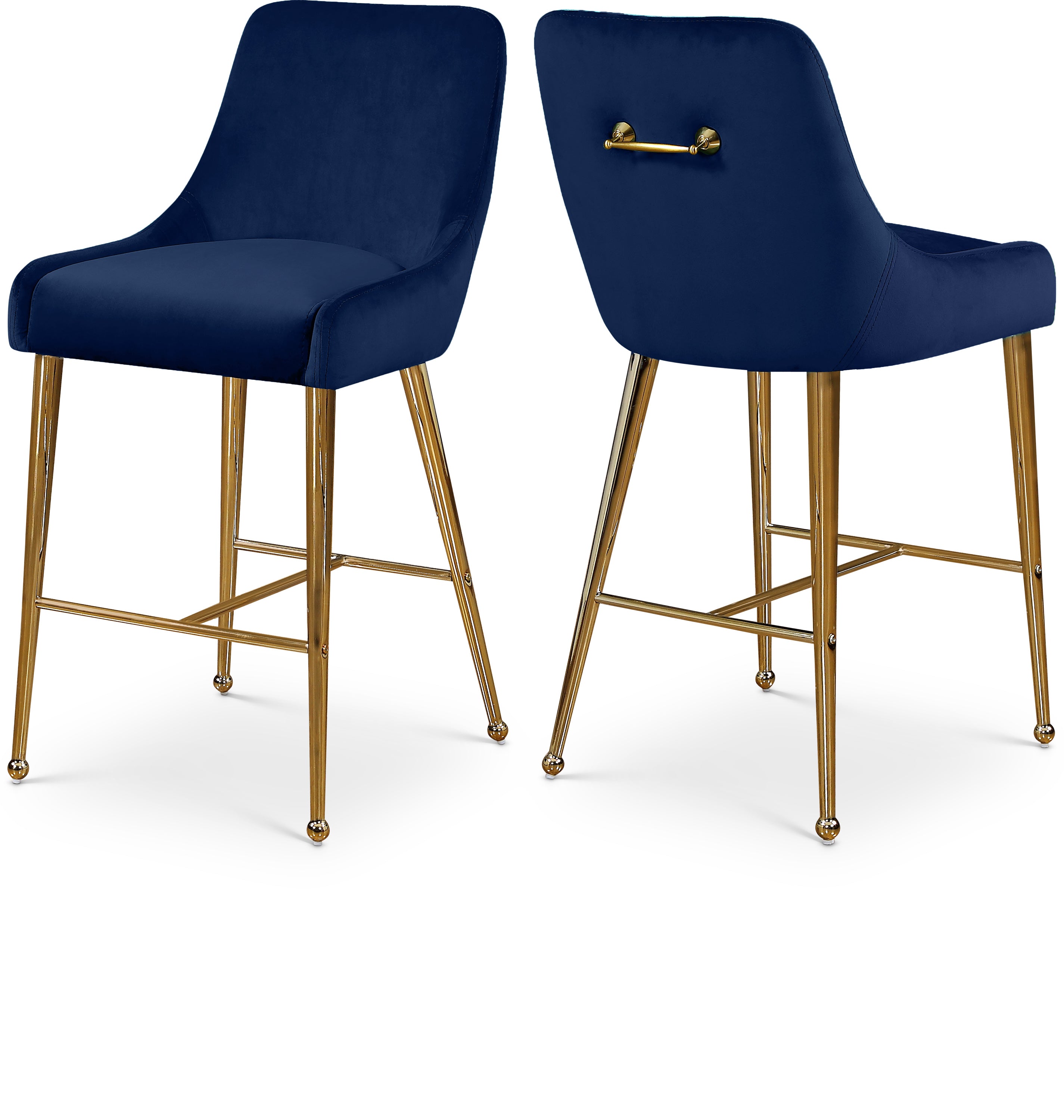 Owen Velvet Stool, Set of 2