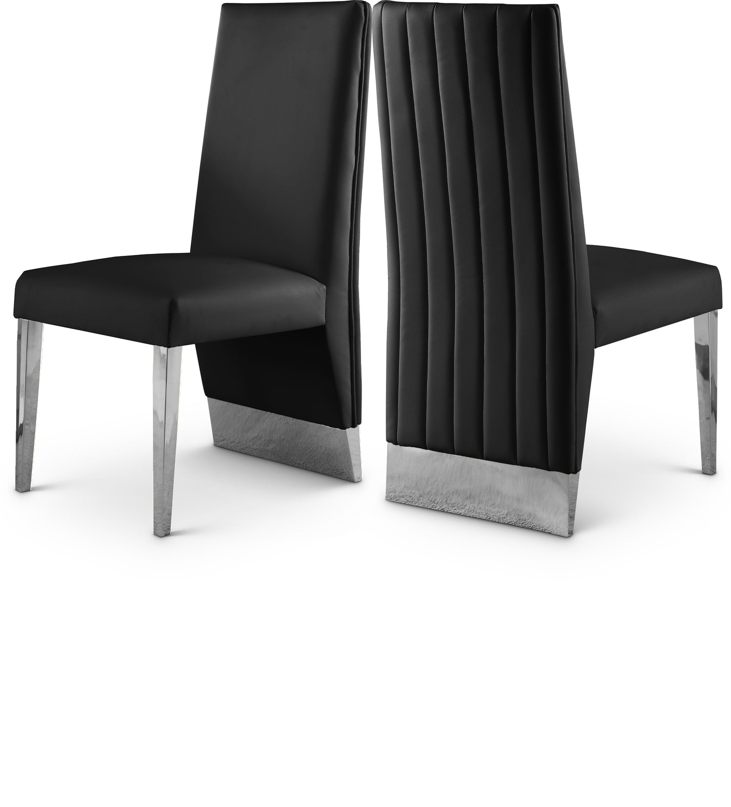 Porsha Vegan Leather Dining Chair, Set of 2